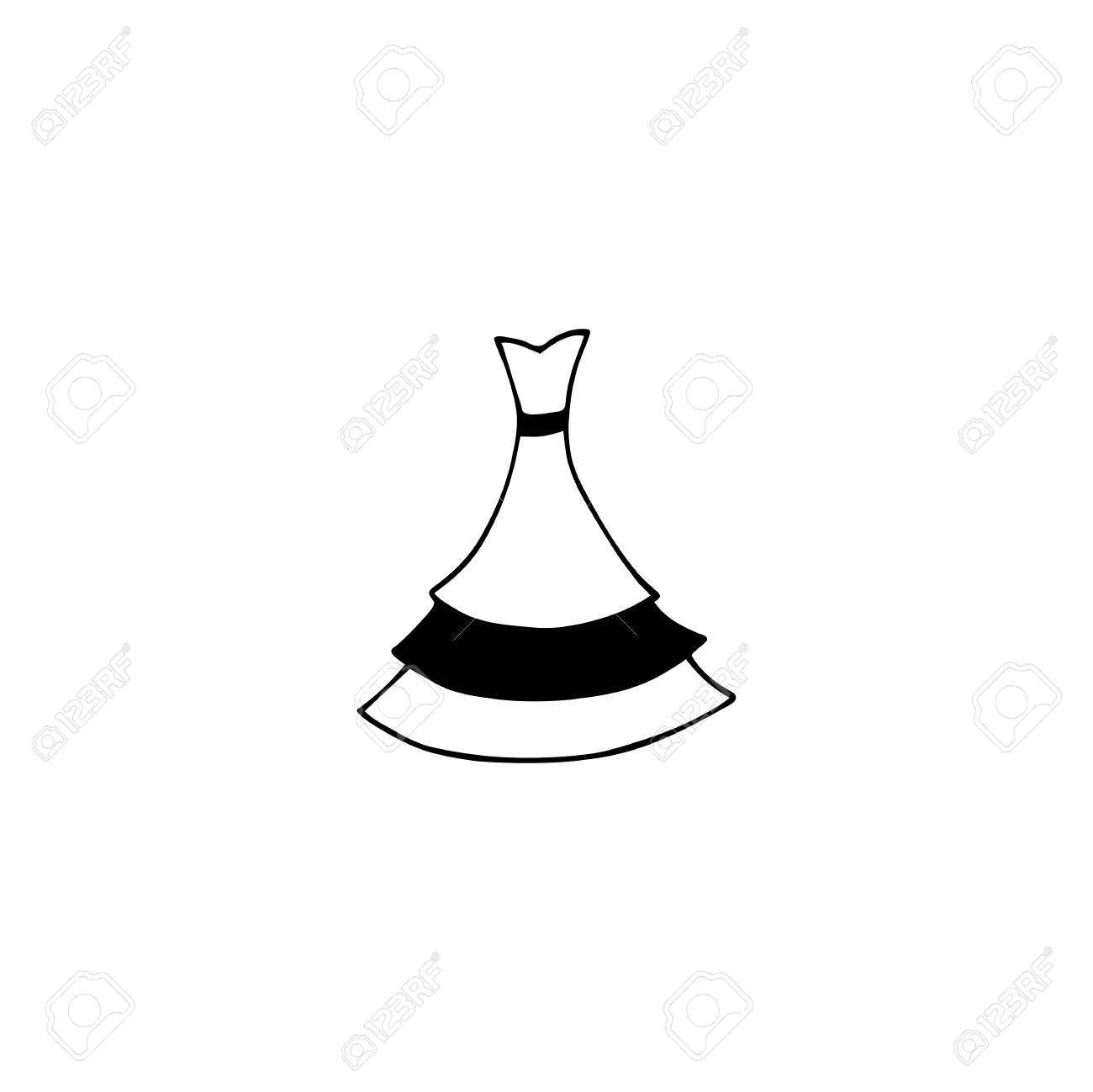Wedding Dress Logo Element Royalty Free Cliparts Vectors And