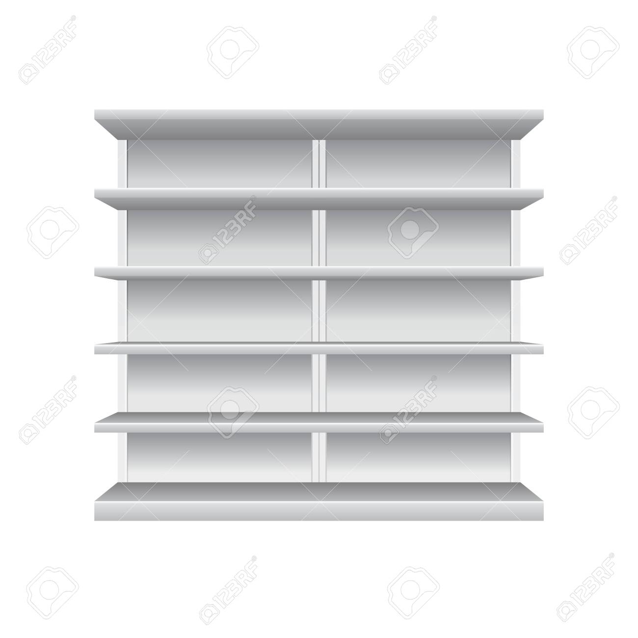 Download Vector Realistic Supermarket Shelves Mock Up Or Template Of Empty Showcases And Retail Shelves Ready For Your Design Product Advertising Royalty Free Cliparts Vectors And Stock Illustration Image 144853612