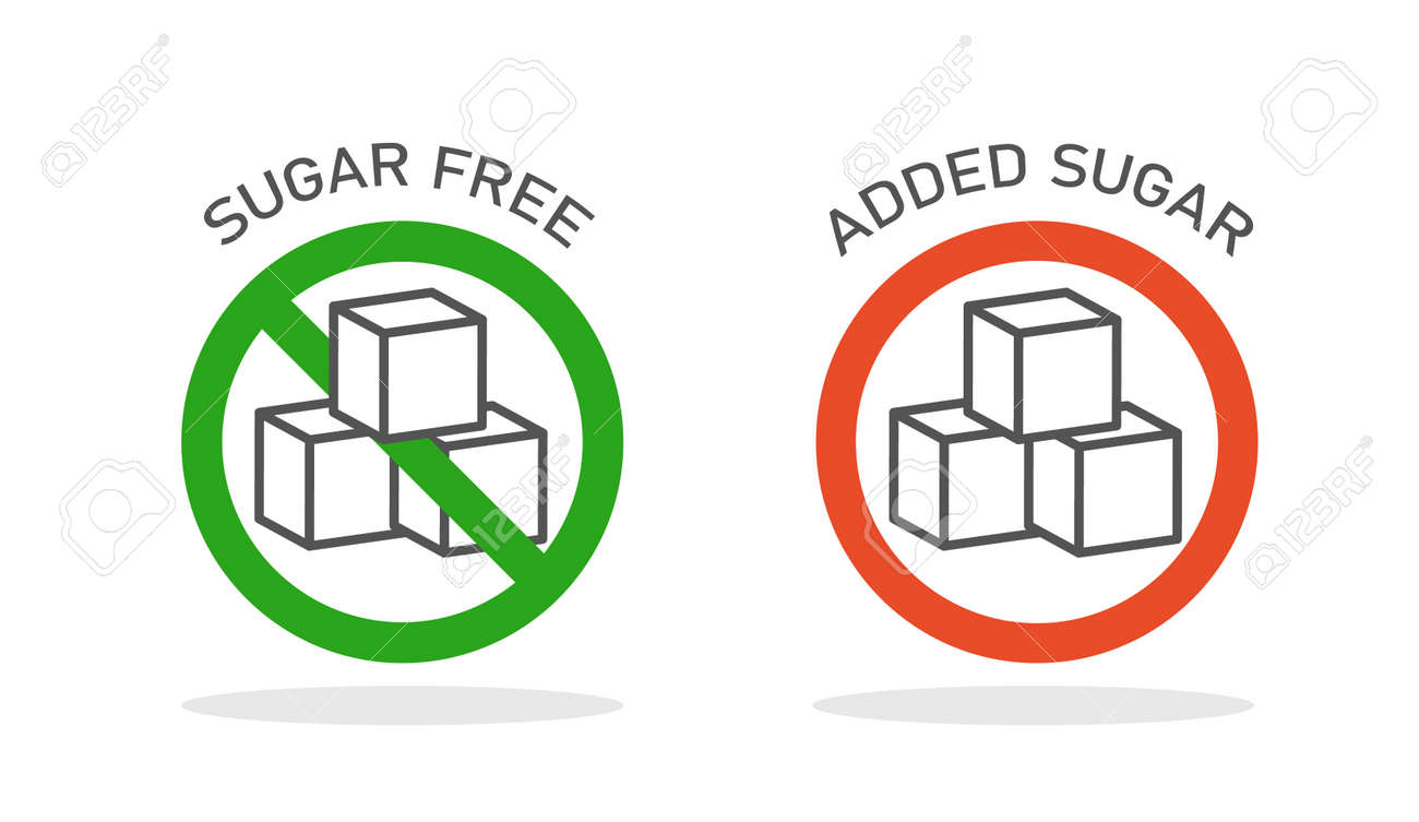 Sugar free label. Product packaging template. Icon design. Vector illustration isolated on white background. - 167217055 Sugar free label. Product packaging template. Icon design. Vector illustration isolated on white background. - 167217055
