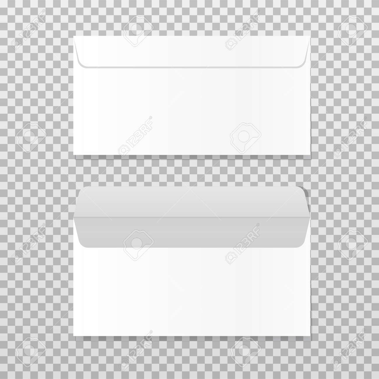 Open and closed empty envelope mock up. Realistic blank letter template. Paper C4 white envelopes front view. Vector illustration isolated on transparent background. - 169877656 Open and closed empty envelope mock up. Realistic blank letter template. Paper C4 white envelopes front view. Vector illustration isolated on transparent background. - 169877656
