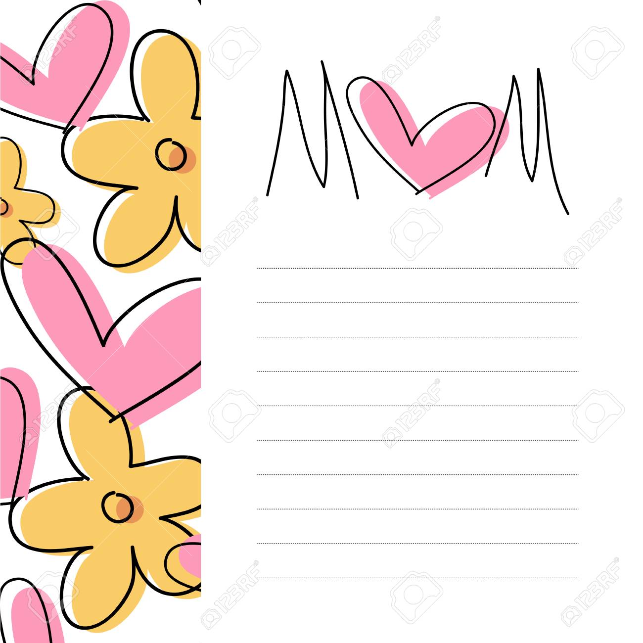 mother s day card mother s day card message royalty free