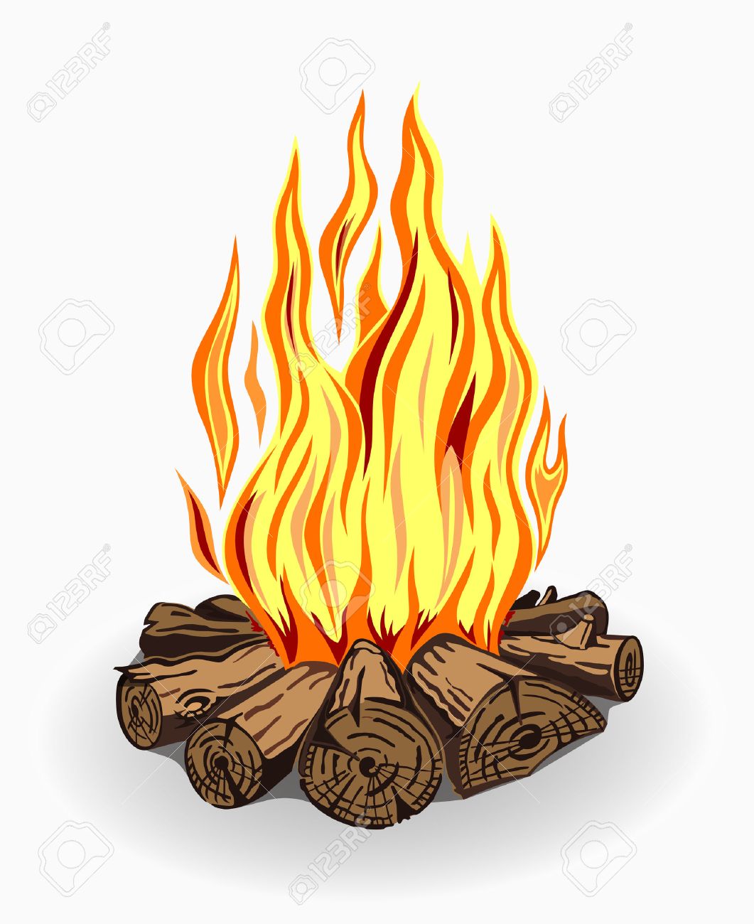 Illustration Of Isolated Camp Fire Colored On White Background Royalty Free Cliparts Vectors And Stock Illustration Image