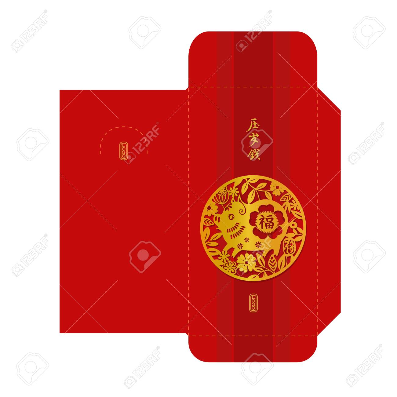 chinese new year 2019 money red envelope template 9 x 17 cm money gift envelope template
