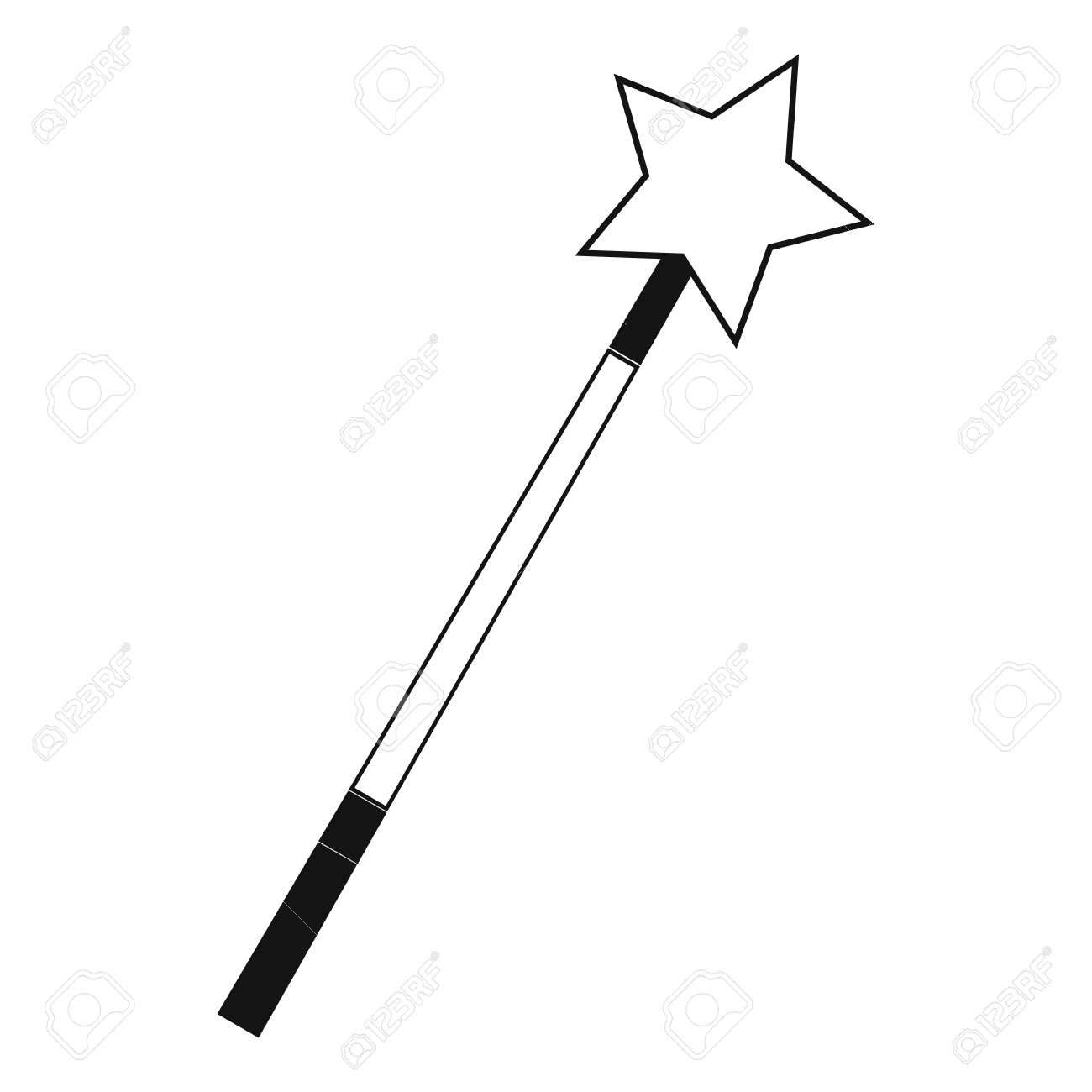 Zauberstab Schwarz Einfache Symbol Isoliert Auf Weissem Hintergrund Lizenzfrei Nutzbare Vektorgrafiken Clip Arts Illustrationen Image 50346049