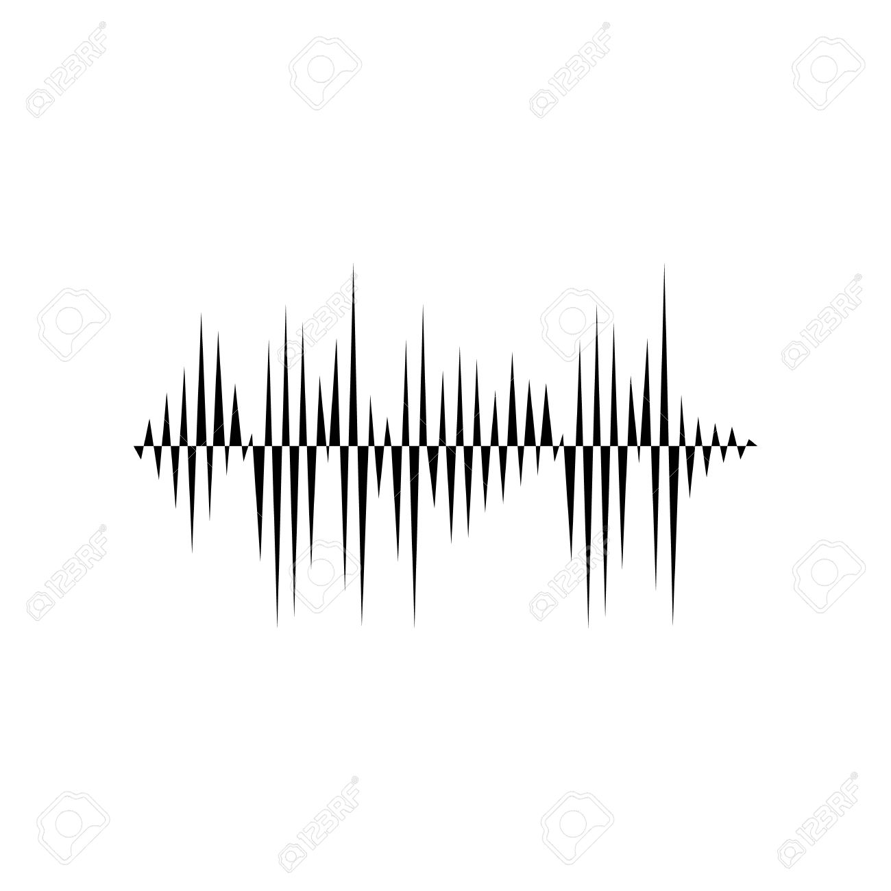 sound or audio wave isolated on white background royalty free