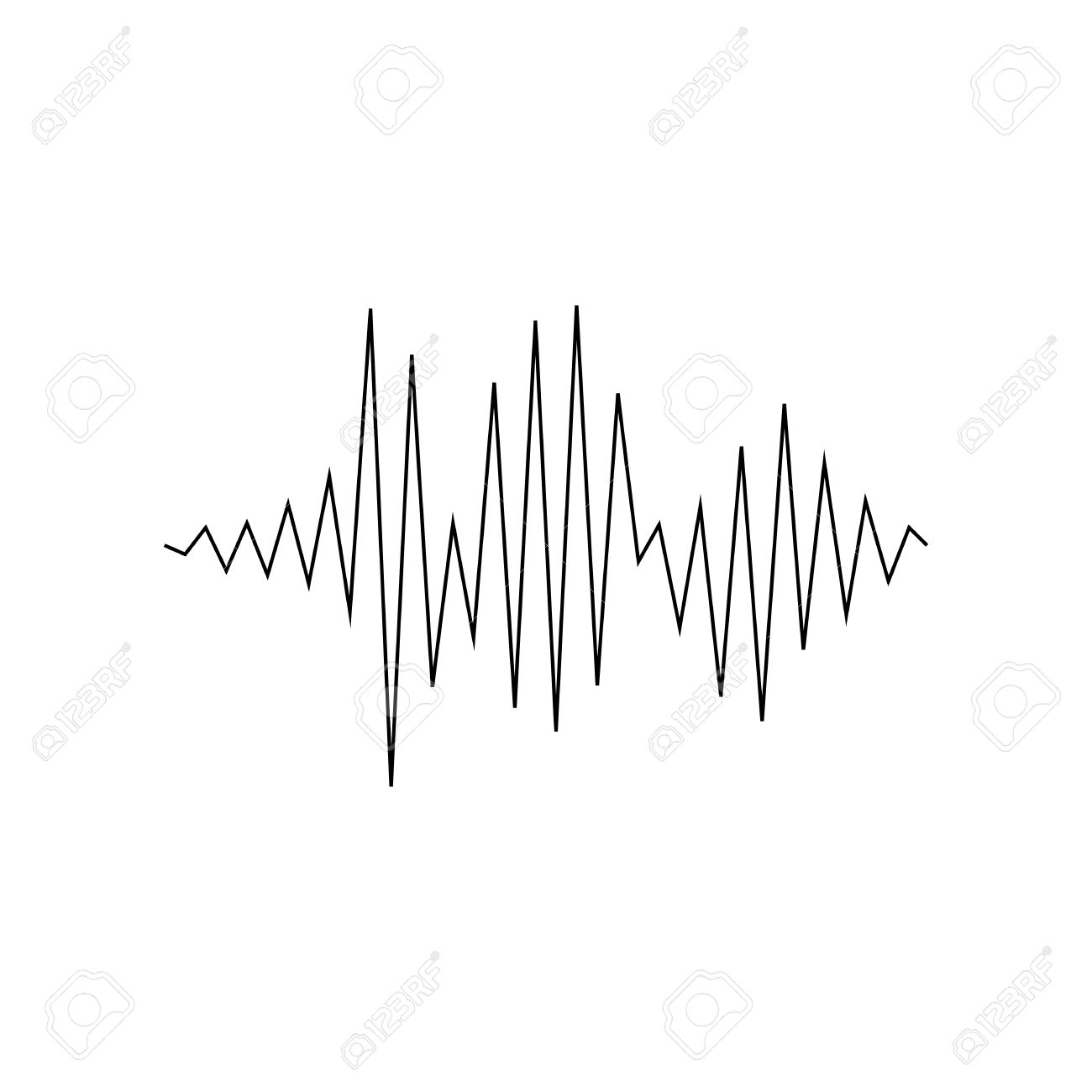 sound or audio wave isolated on white background royalty free