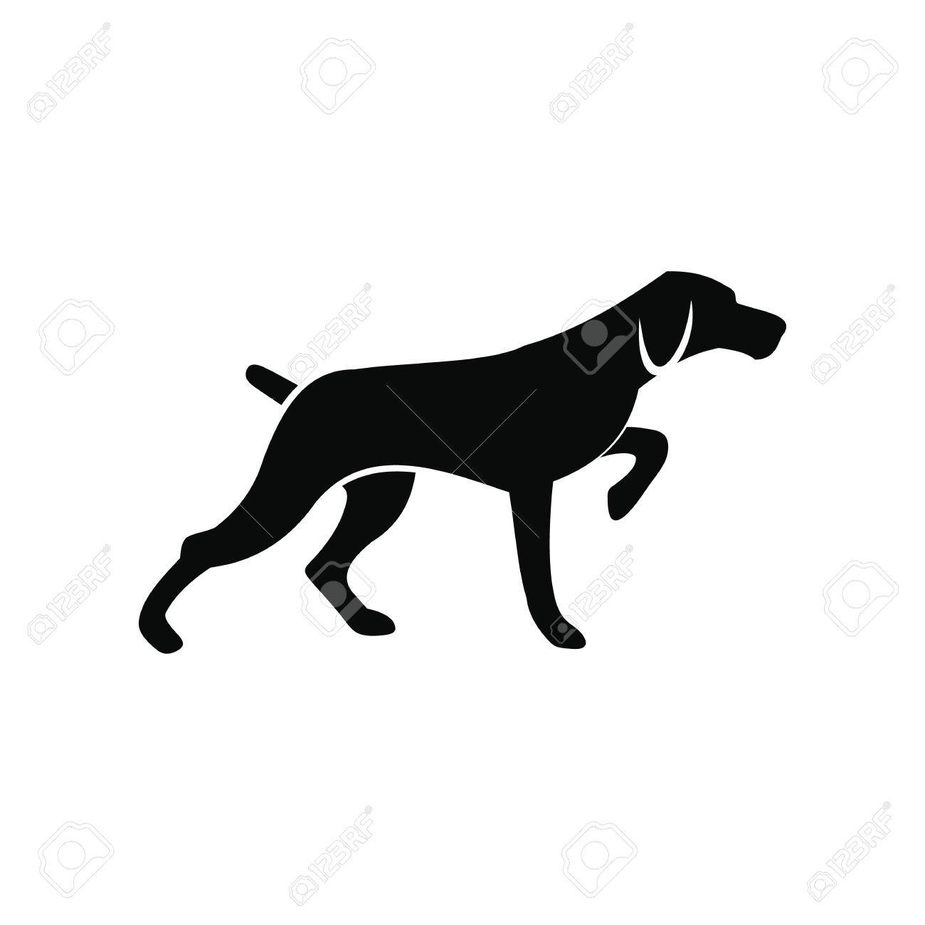 Hunting dog black simple icon isolated on white background - 52015997 Hunting dog black simple icon isolated on white background - 52015997