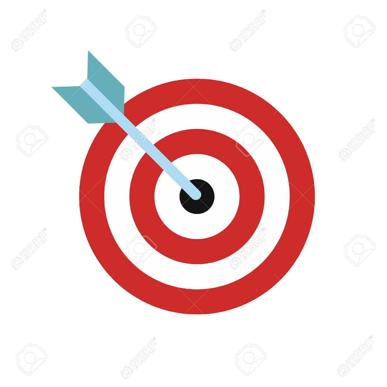 Target with dart flat icon isolated on white background - 51977844 Target with dart flat icon isolated on white background - 51977844