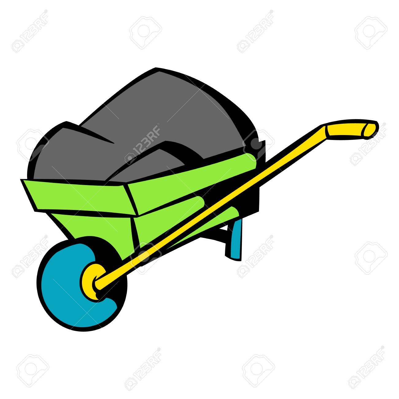 一輪車台車アイコン アイコン漫画のイラスト素材 ベクタ Image