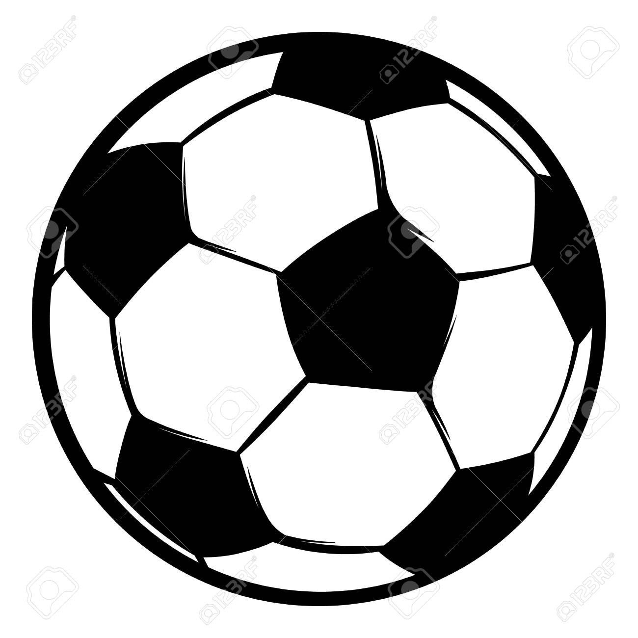 サッカー ボールのアイコン アイコン漫画のイラスト素材 ベクタ Image