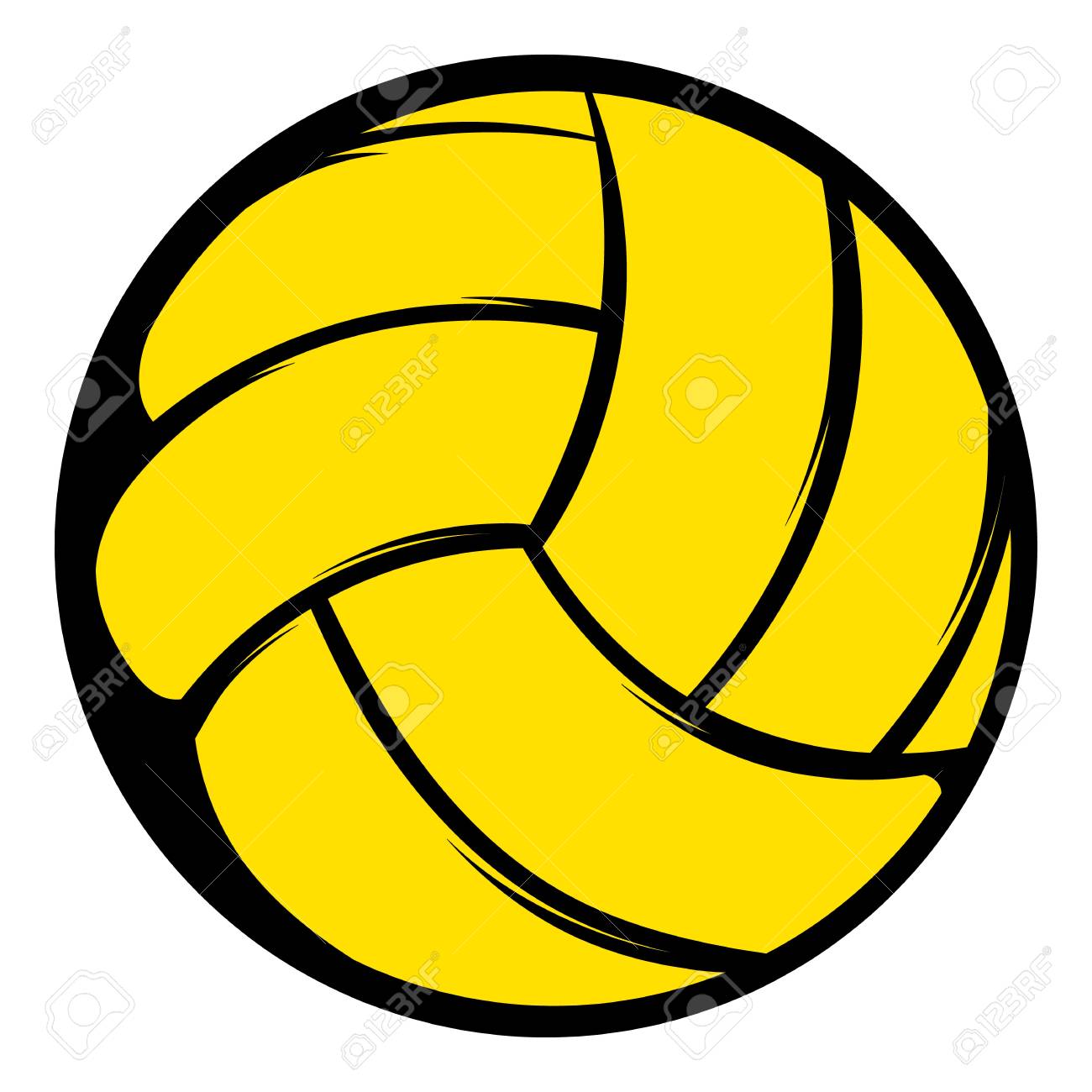 yellow volleyball ball icon