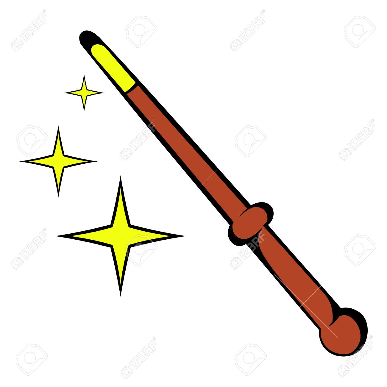 Magic Wand Icon, Icon Cartoon Фотография, картинки, изображения и  сток-фотография без роялти. Image 107905162