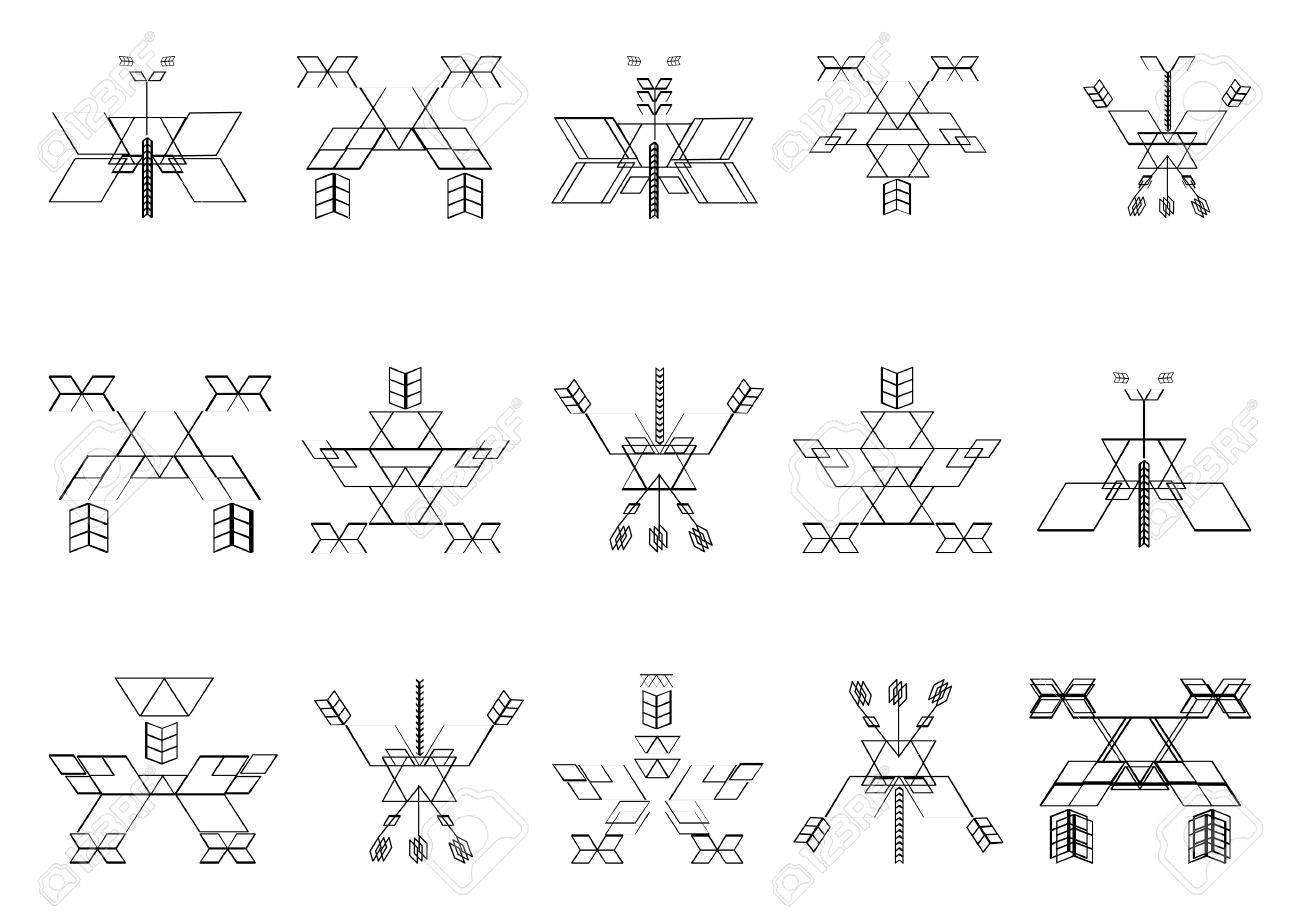 sacred geometry vector graphic symbols and elements royalty free