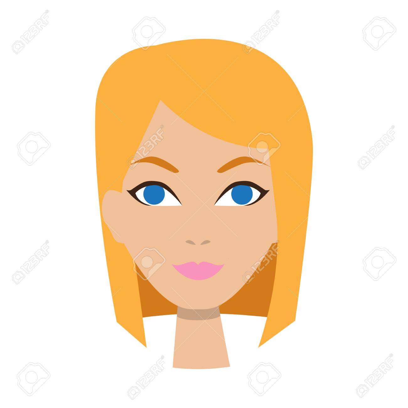 Vector Girl Icon Woman Avatar Face Icon Cartoon Style Stock Photo Picture And Royalty Free Image Image