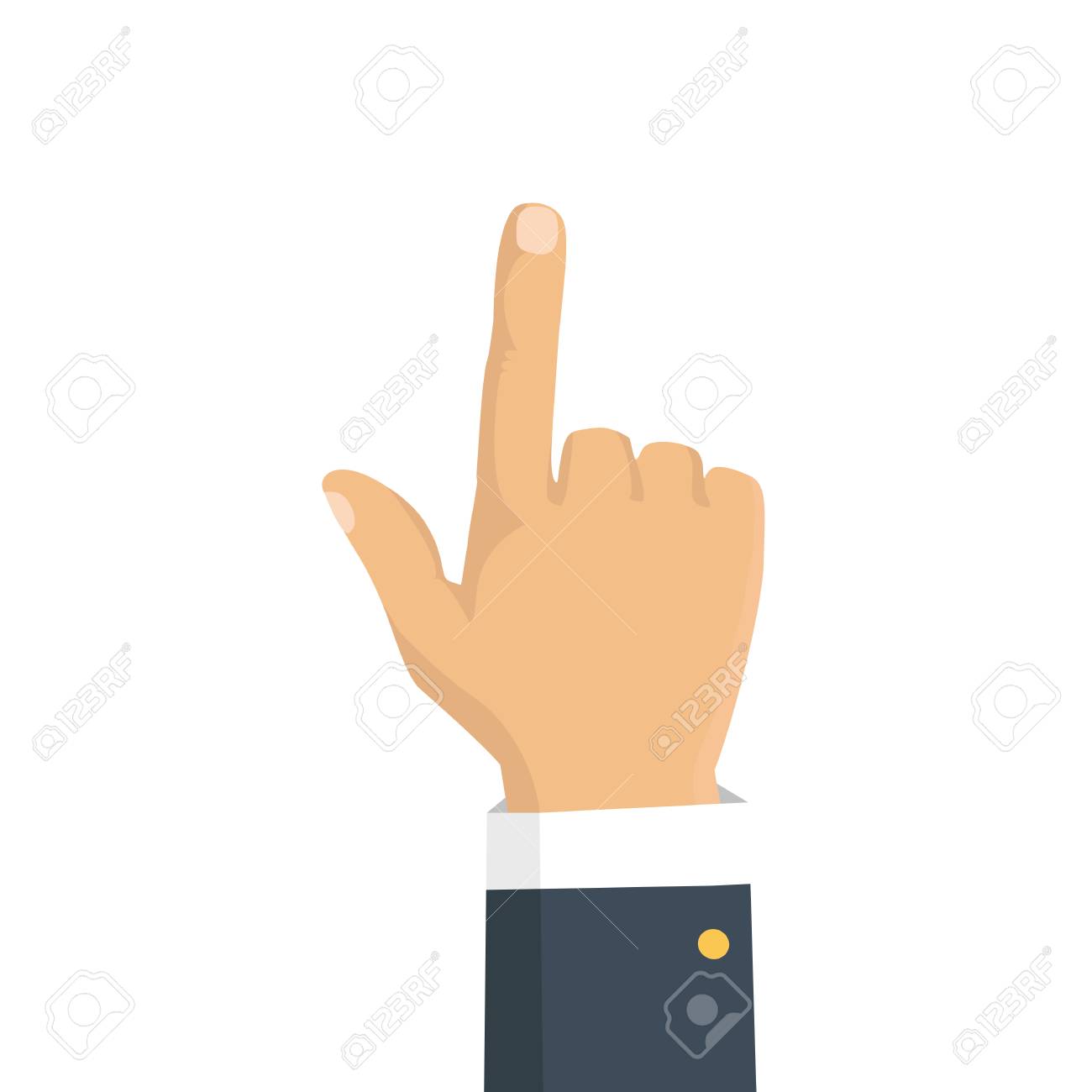 Vector isolated illustration. Hand with pointing finger. - 77744331 Vector isolated illustration. Hand with pointing finger. - 77744331