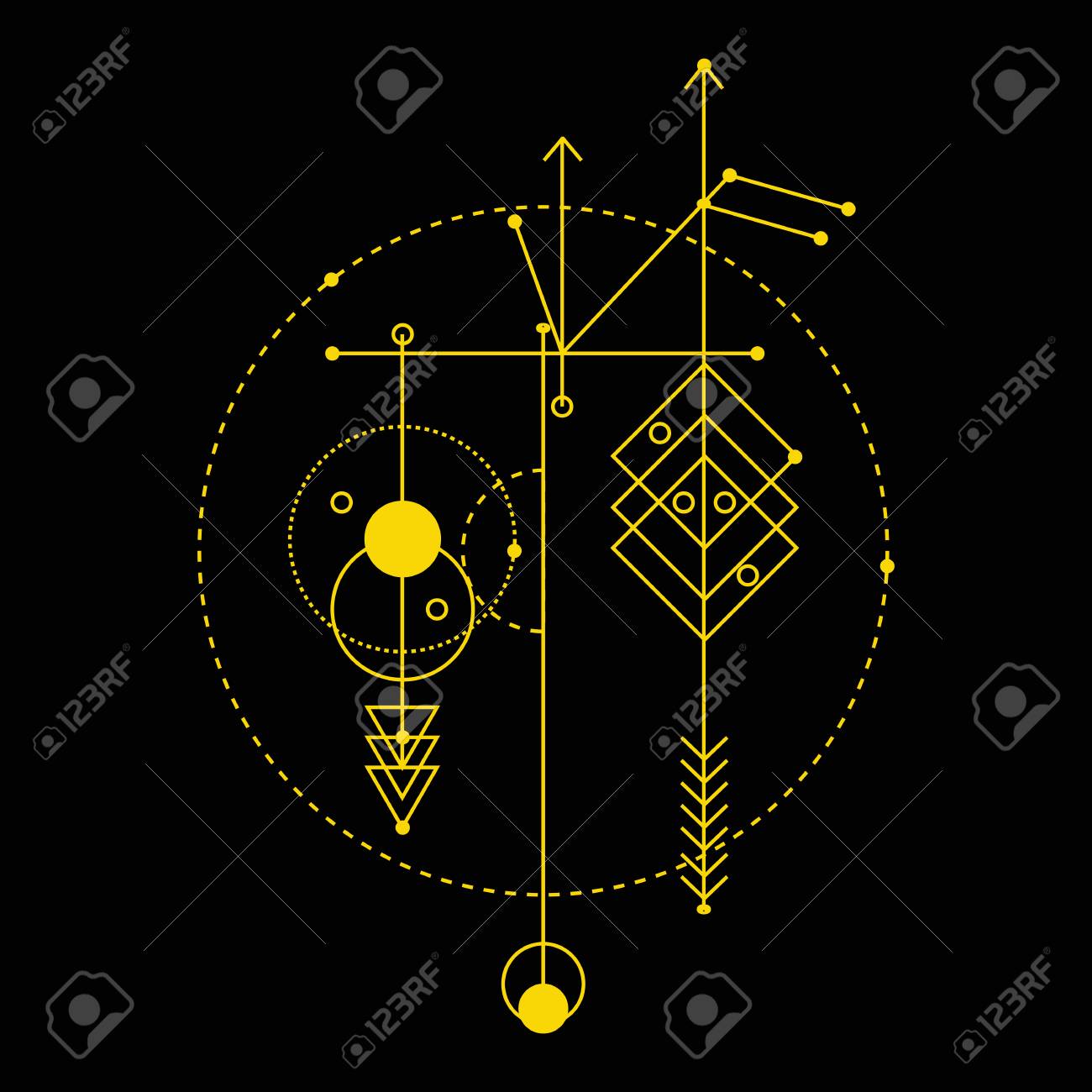 sacred geometry vector set of graphic symbols and elements sacred geometry vectors