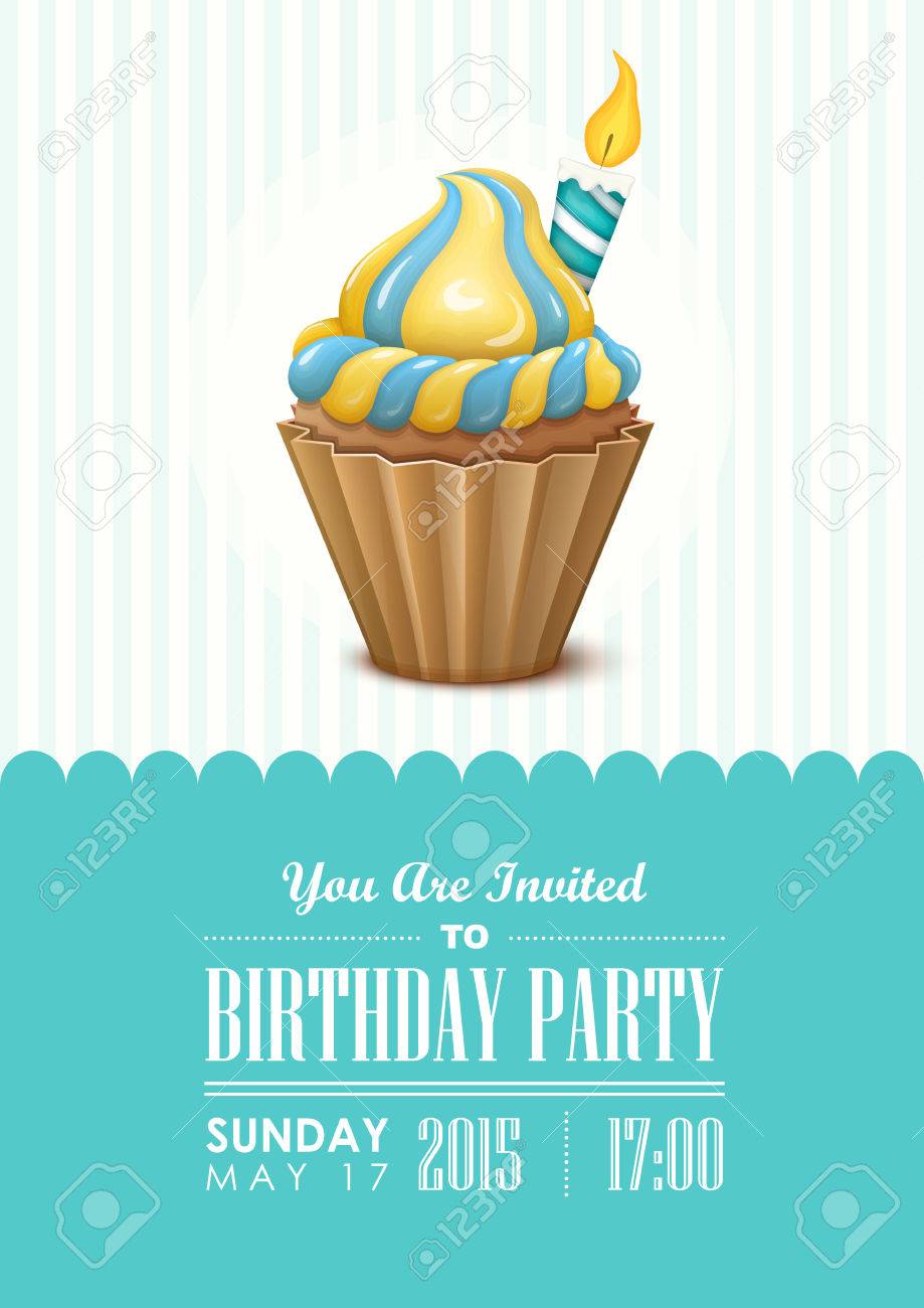 poster-vector-template-with-birthday-cupcake-birthday-party-invitation-royalty-free-svg-cliparts-vectors-and-stock-illustration-image-51705649