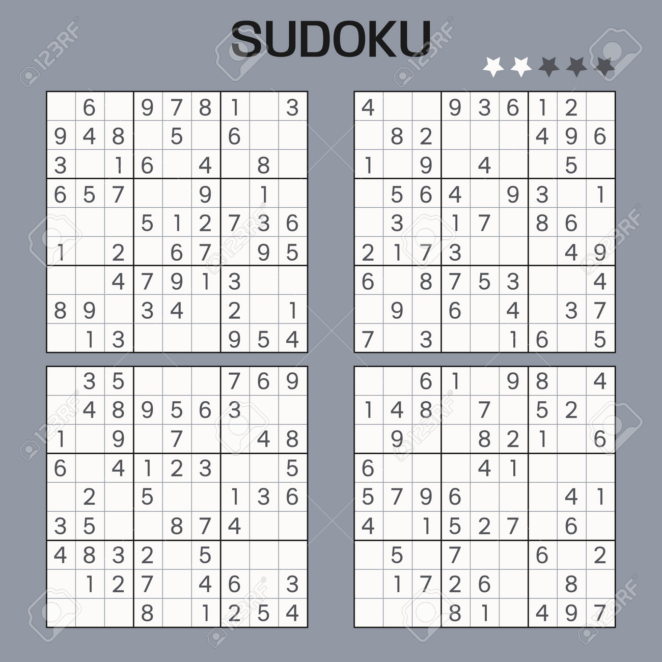 set-of-vector-sudoku-puzzles-easy-level-royalty-free-svg-cliparts-vectors-and-stock-illustration-image-196986368 for Free Easy Sudoku Printable Puzzles Set Of Vector Sudoku Puzzles. Easy Level. Royalty Free SVG, Cliparts, Vectors, and Stock Illustration. Image 196986368. for Free Easy Sudoku Printable Puzzles