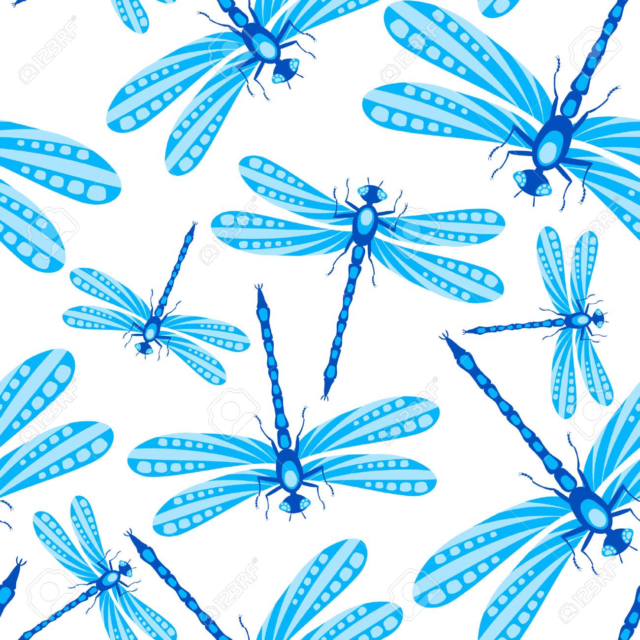 dragonfly seamless pattern royalty
