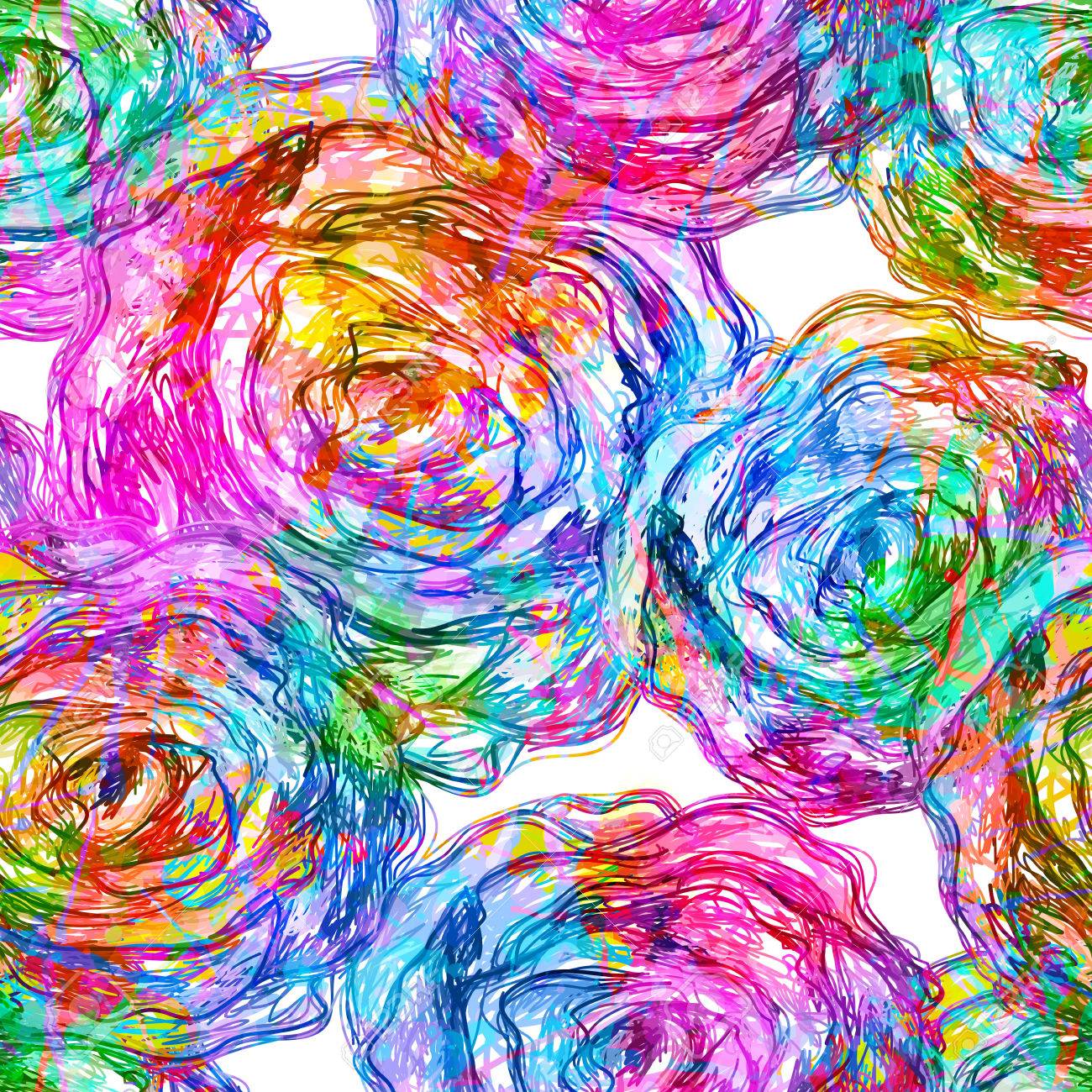 Seamless Roses Pattern. Vector illustration, EPS 10. - 27245192 Seamless Roses Pattern. Vector illustration, EPS 10. - 27245192
