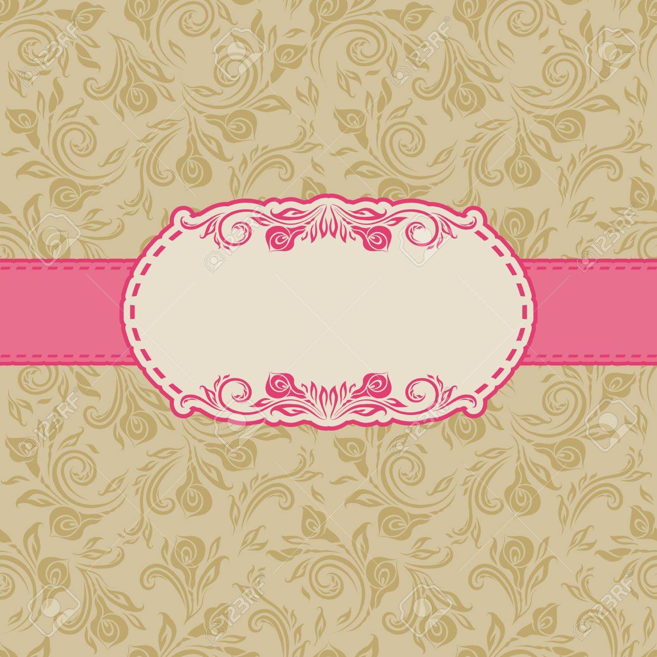 グリーティング カード シームレスな背景のためのテンプレート フレーム デザイン のイラスト素材 ベクタ Image