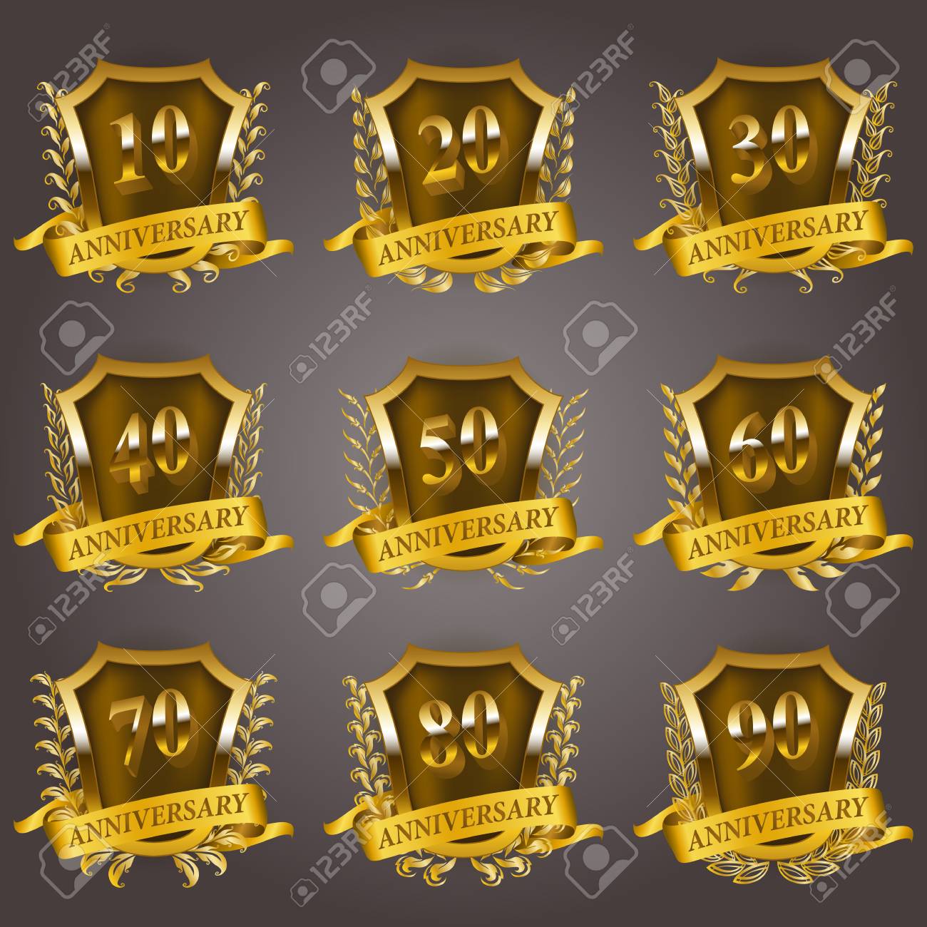 set of gold anniversary