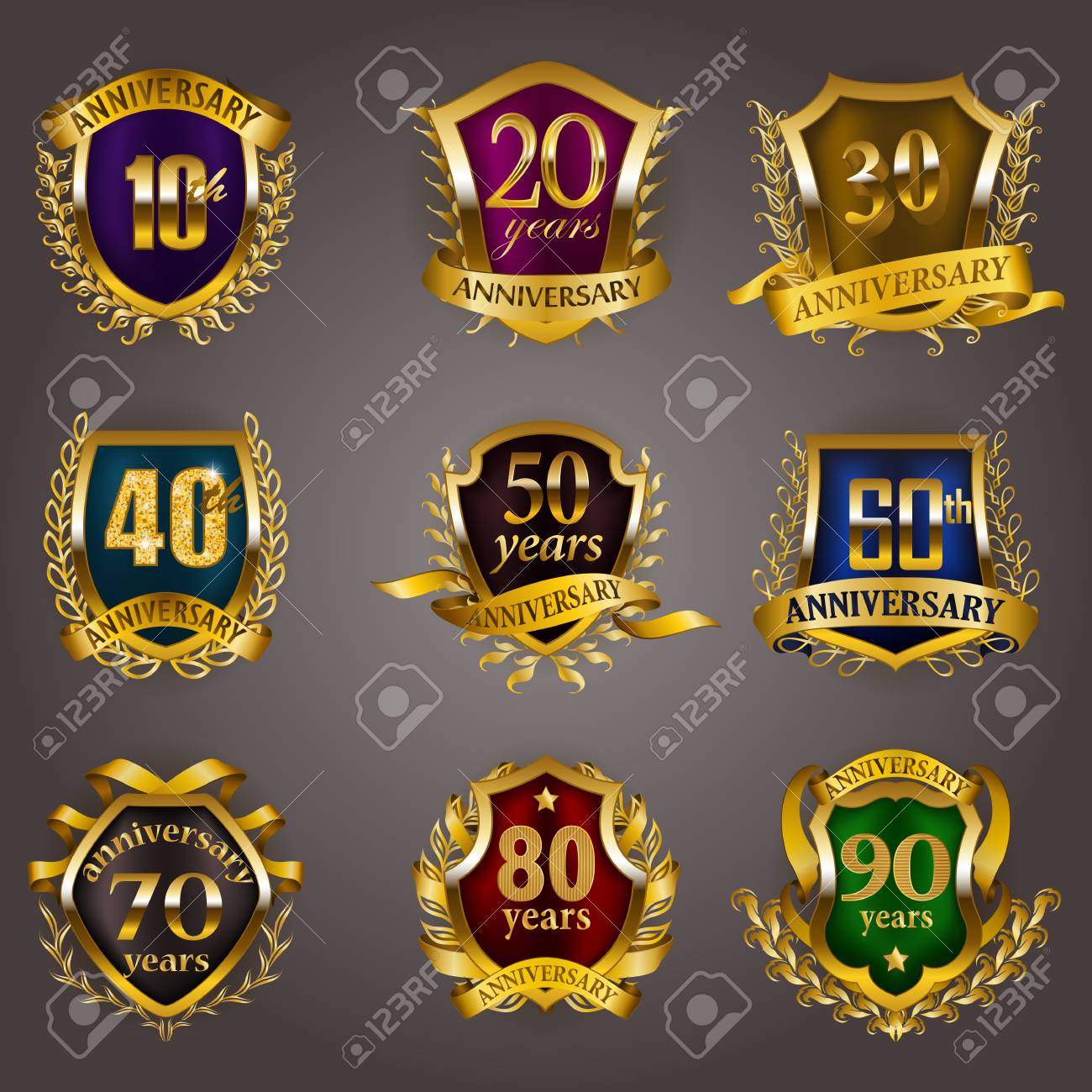 set of gold anniversary