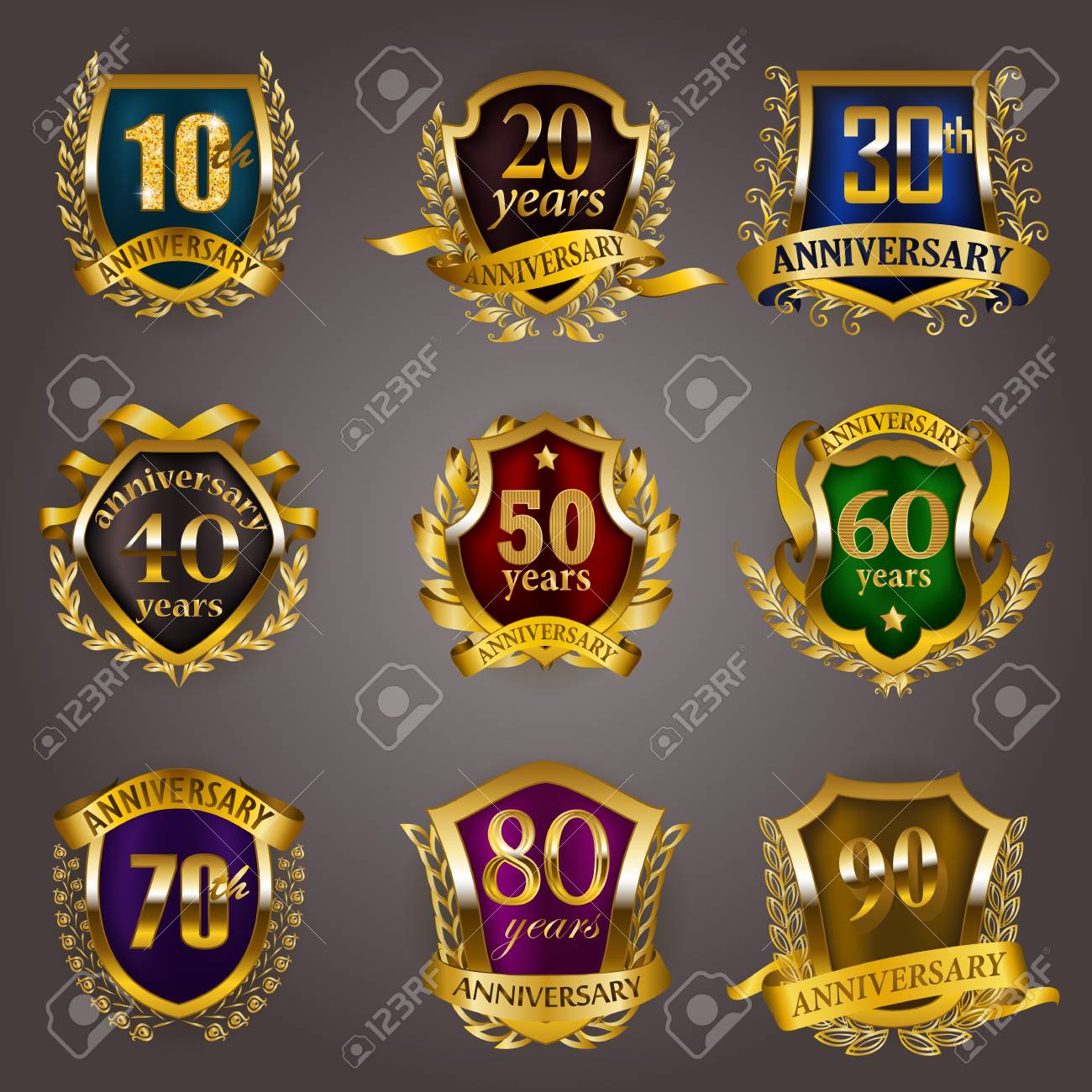 set of gold anniversary