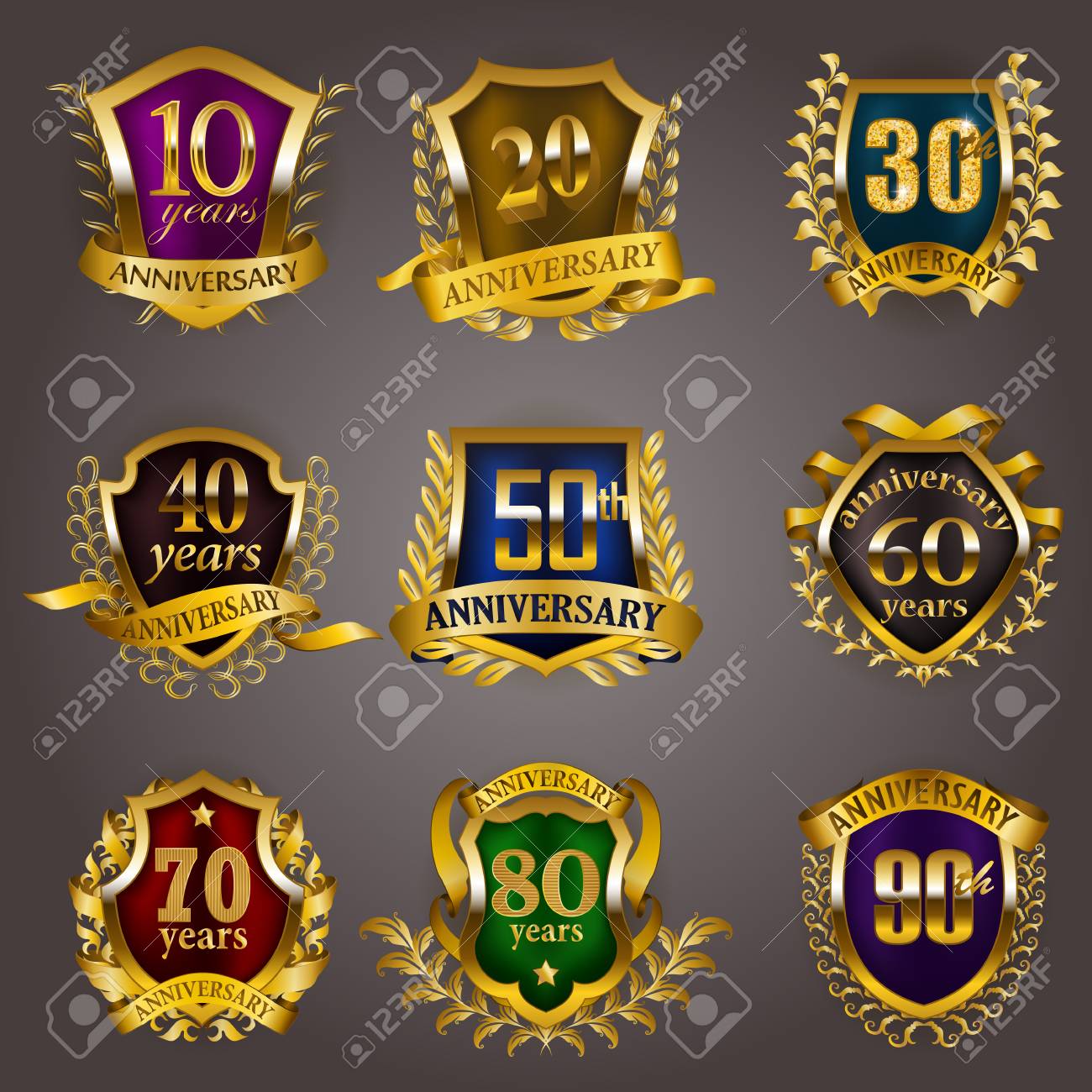 set of gold anniversary
