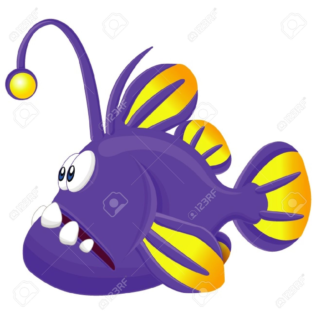 Angler Fish Cartoon Animal Violet Purple Royalty Free SVG, Cliparts,  Vectors, and Stock Illustration. Image 20535491., image size:1300x1300