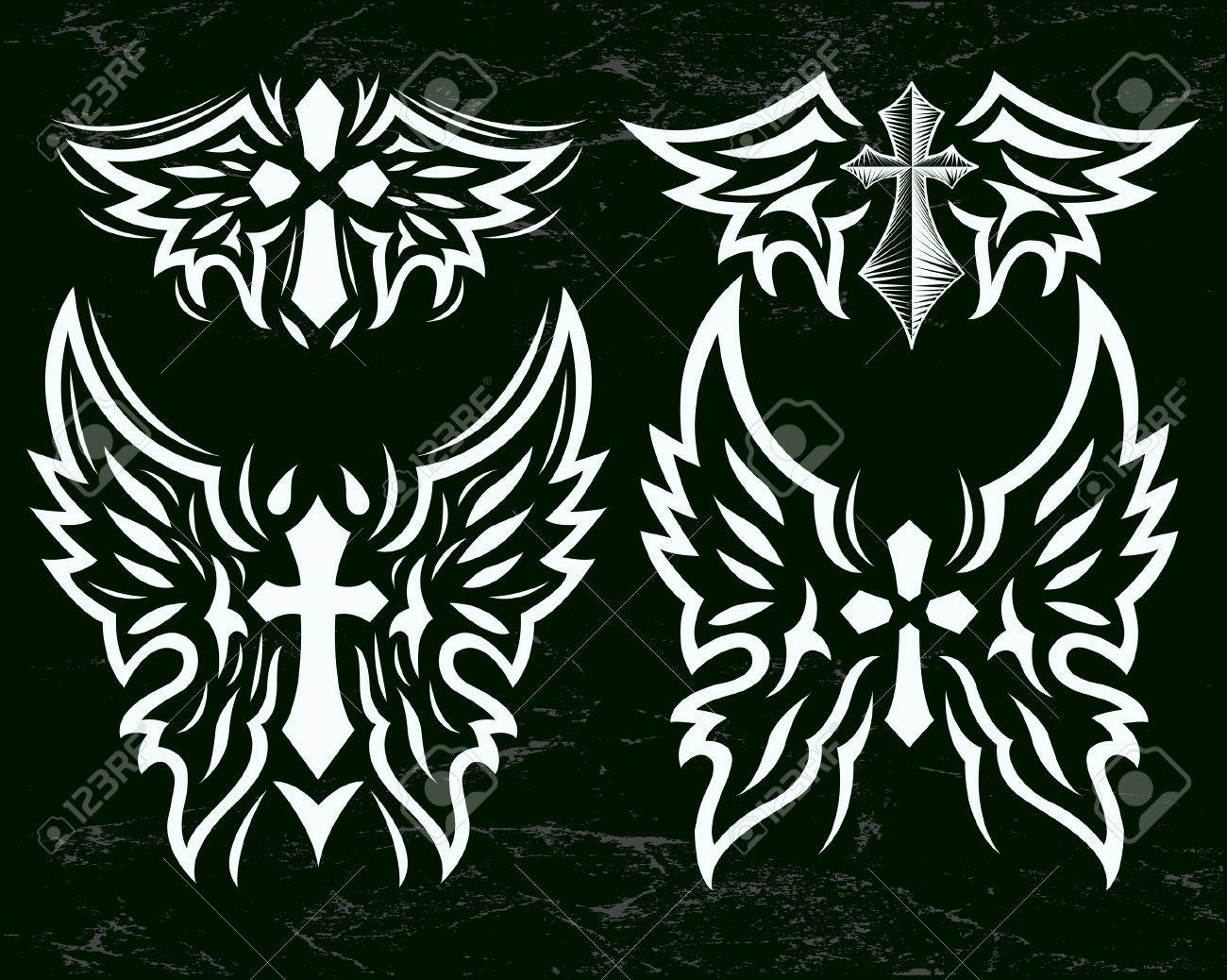 バットウィングデザインの十字架