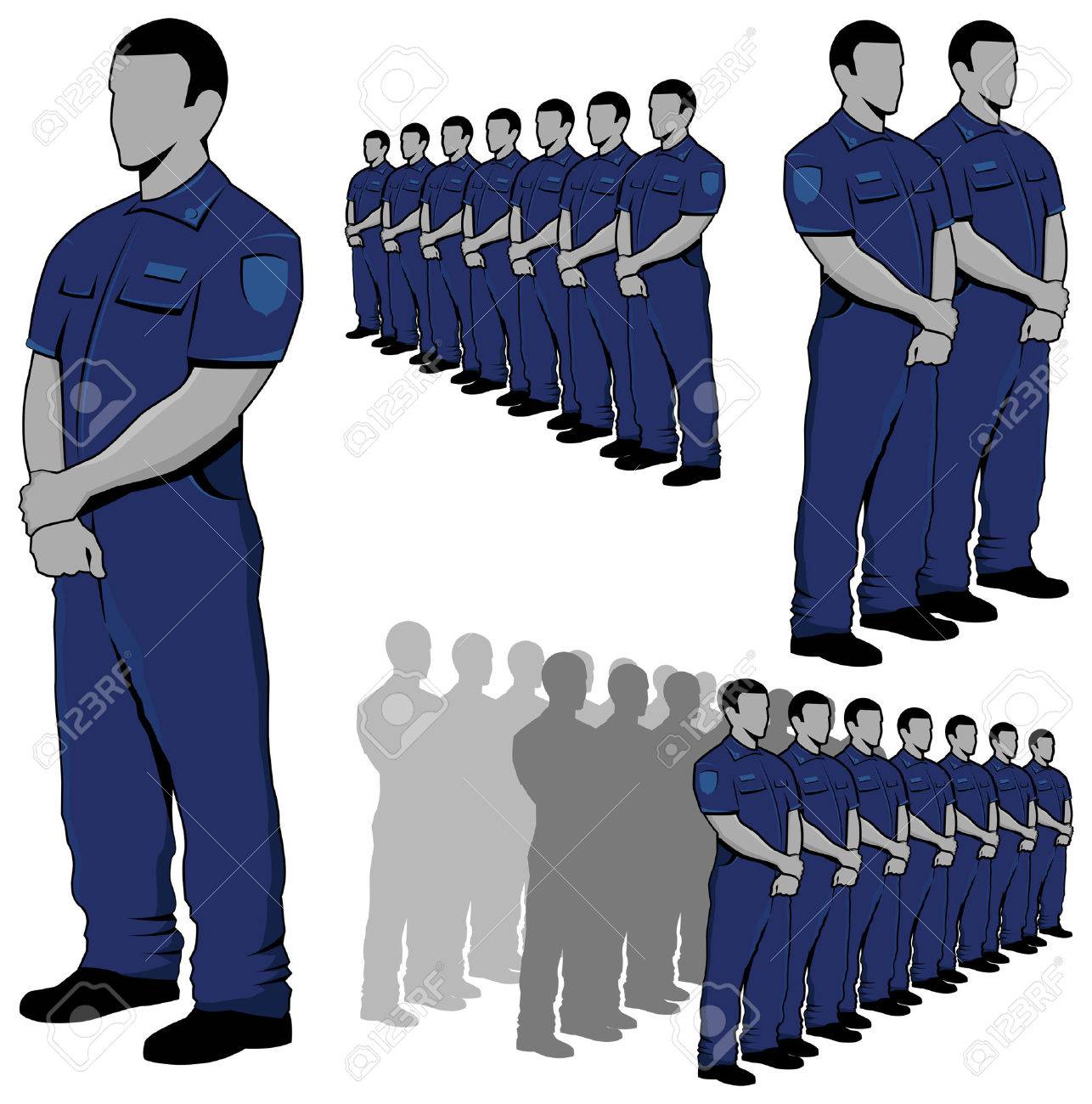 Police - security guard vector set - 22406253 Police - security guard vector set - 22406253