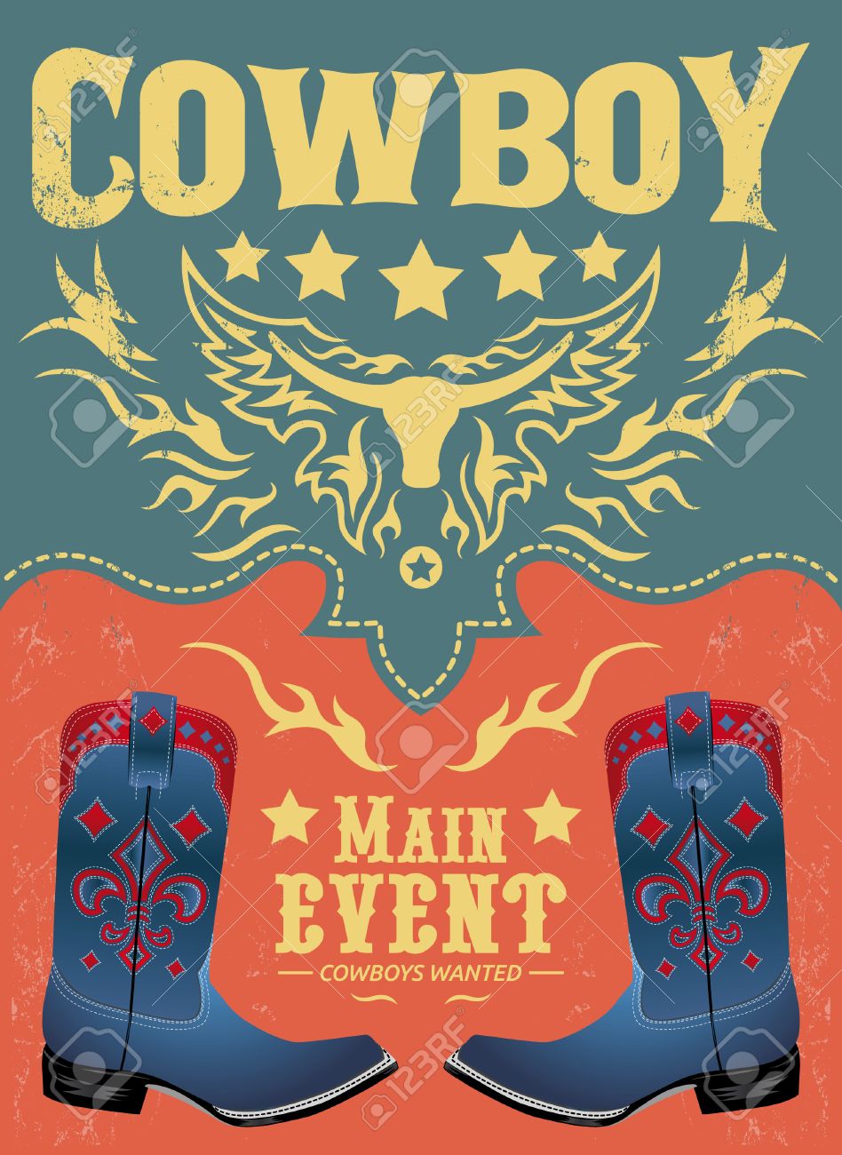 cowboy invitation template