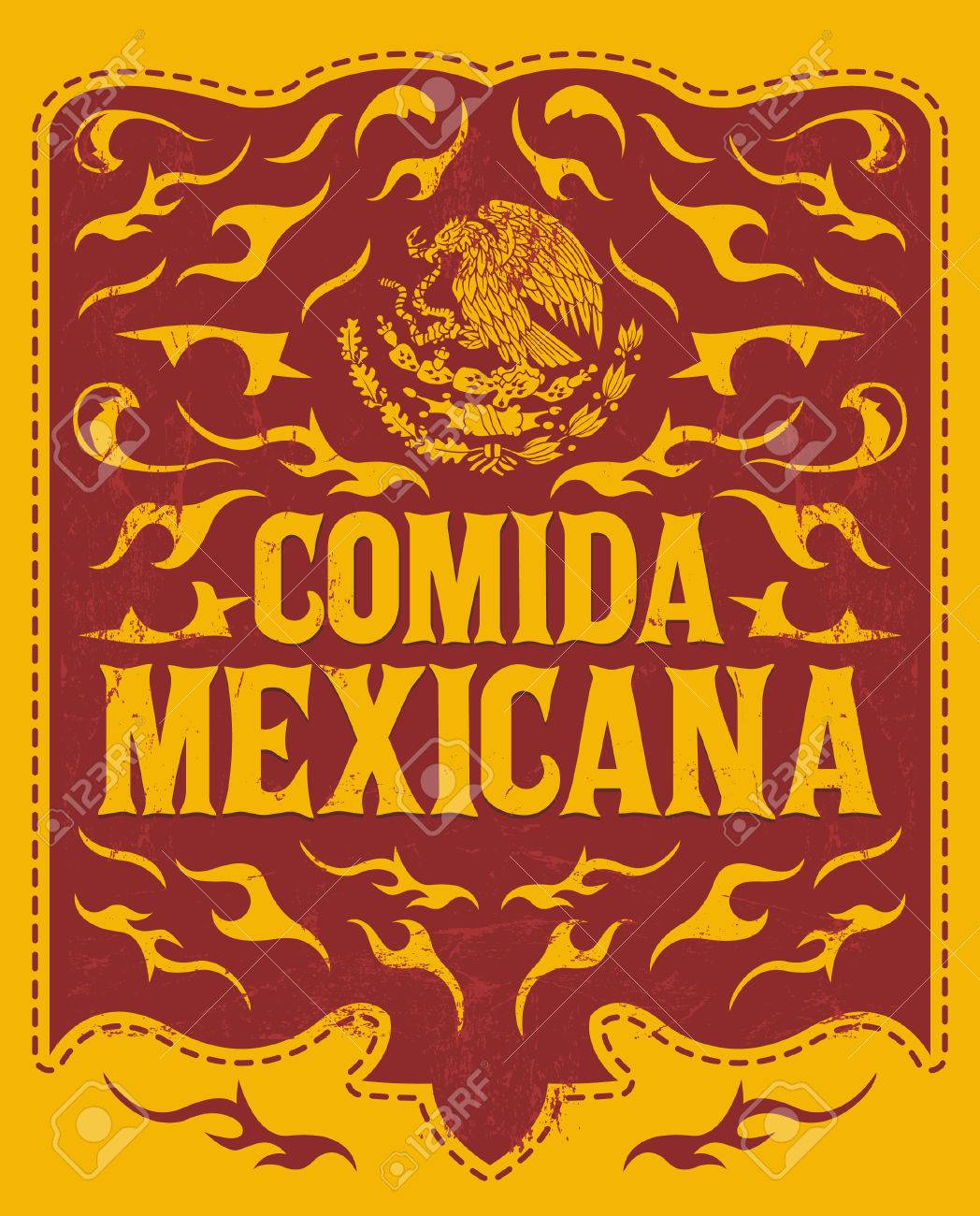 食べ物メキシカーナ メキシコ料理スペイン語のテキスト ヴィンテージ レストラン メニュー デザイン 古い西部様式のイラスト素材 ベクタ Image 食べ物メキシカーナ メキシコ料理スペイン語のテキスト ヴィンテージ レストラン メニュー デザイン 古い西部様式のイラスト素材 ベクタ Image