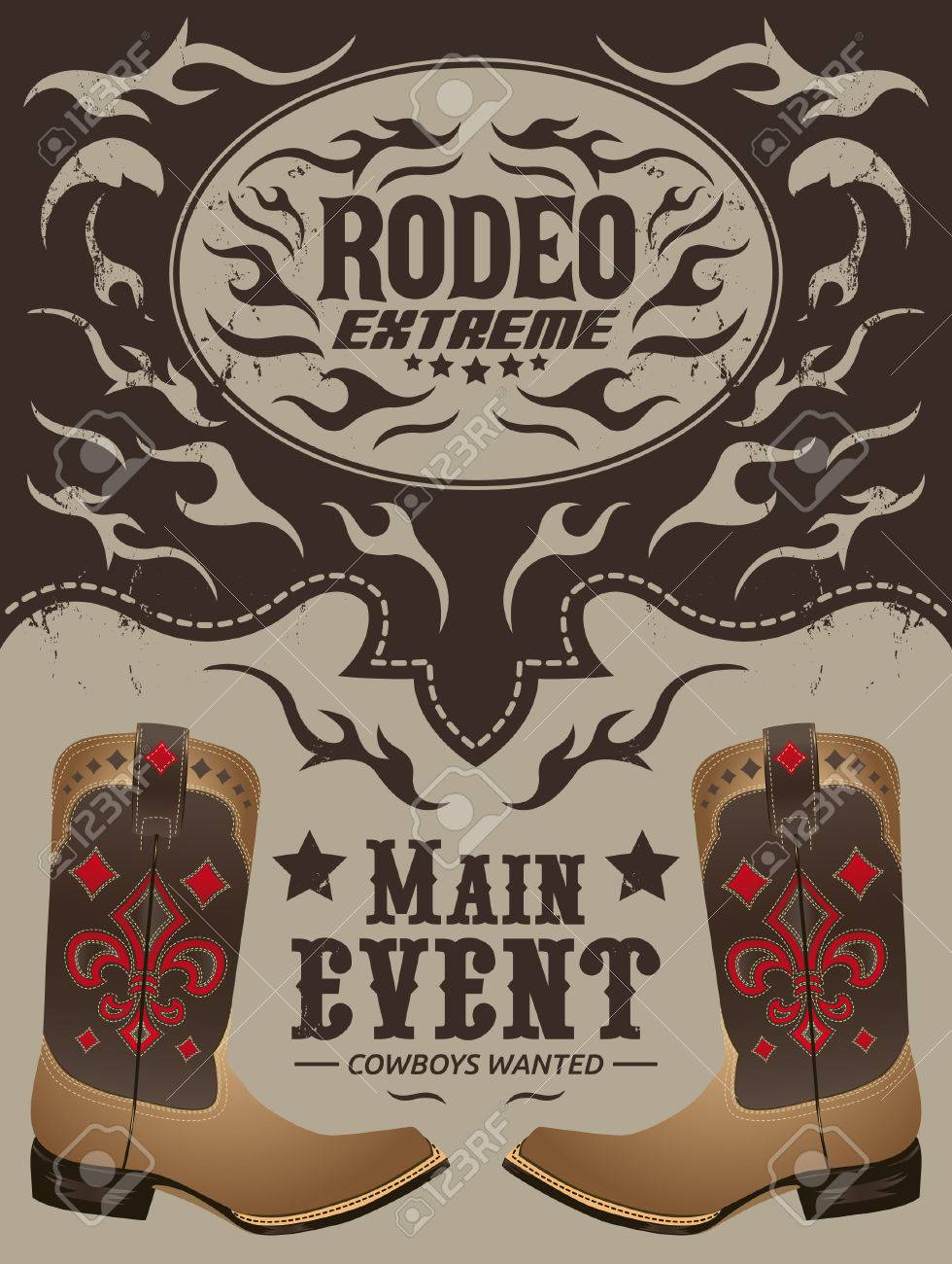 cowboy invitation template