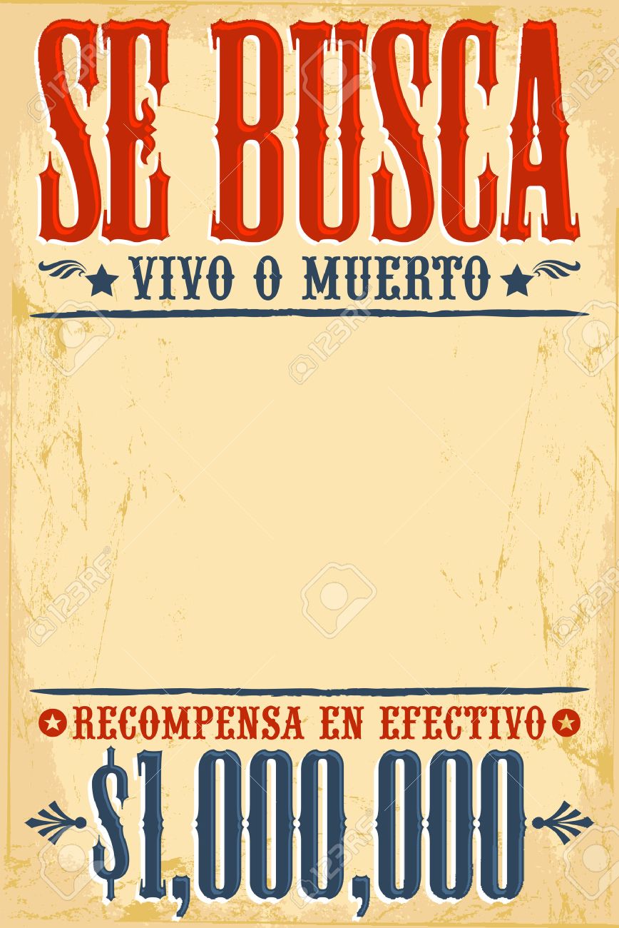 se busca vivo o muerto wanted dead or alive poster spanish text