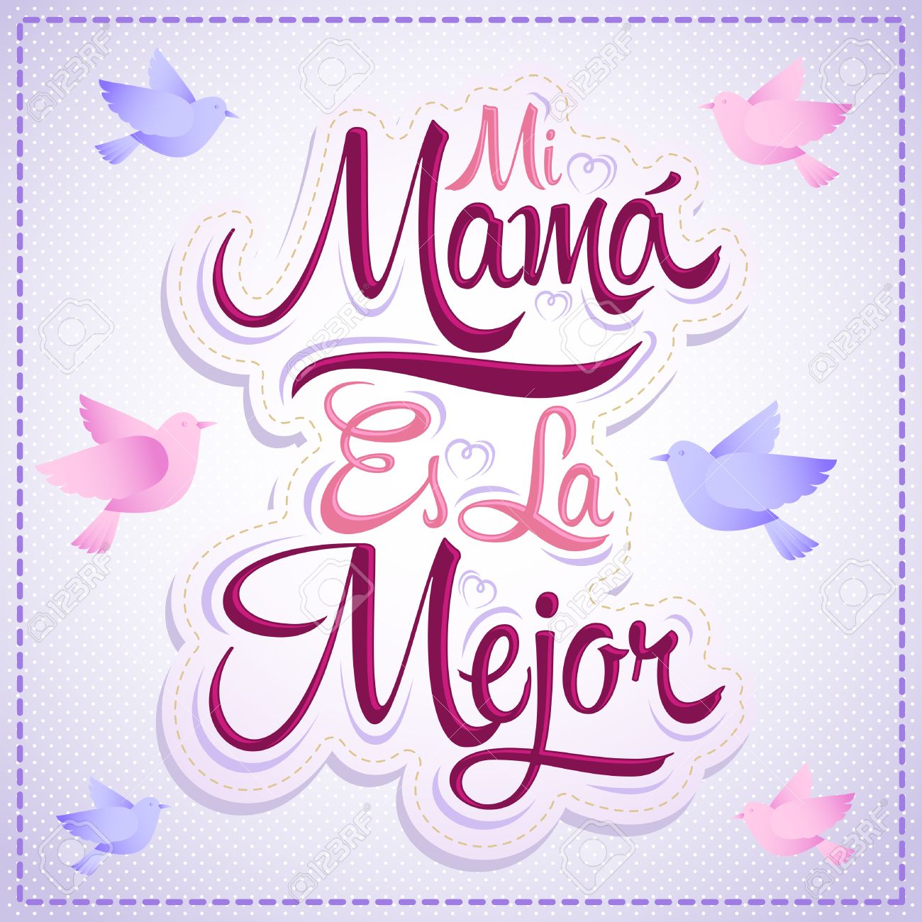 Mi Mama Es La Mejor My Mom Is The Best Spanish Text Vector Royalty Free Cliparts Vectors And Stock Illustration Image