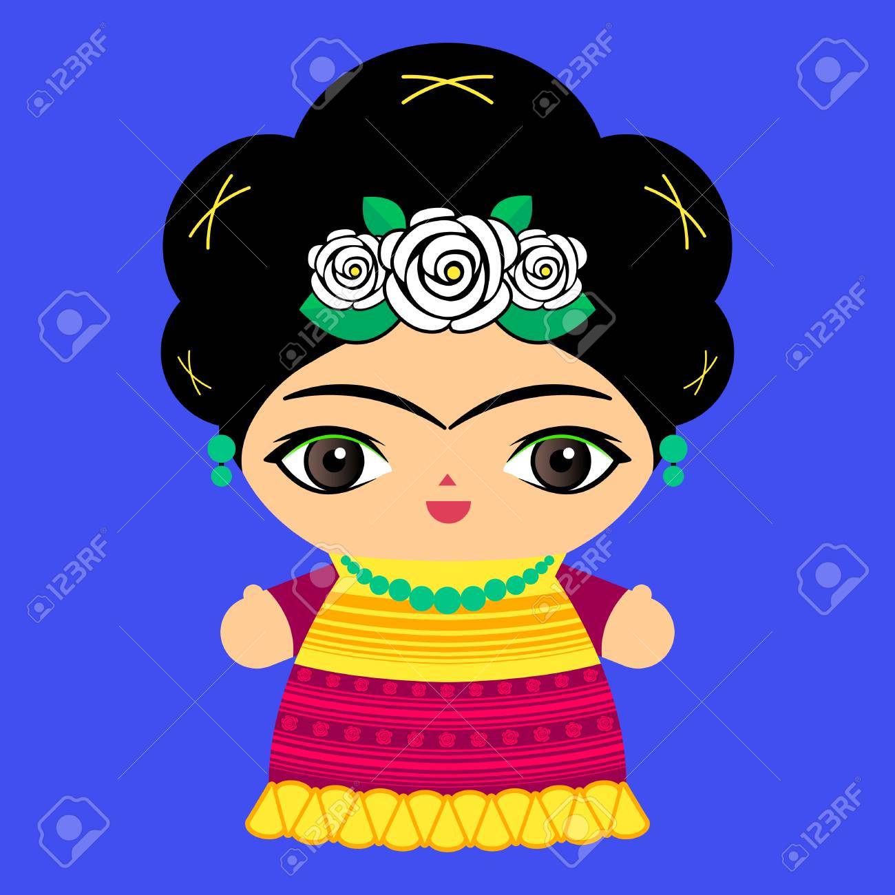 muñeca mexicana animada