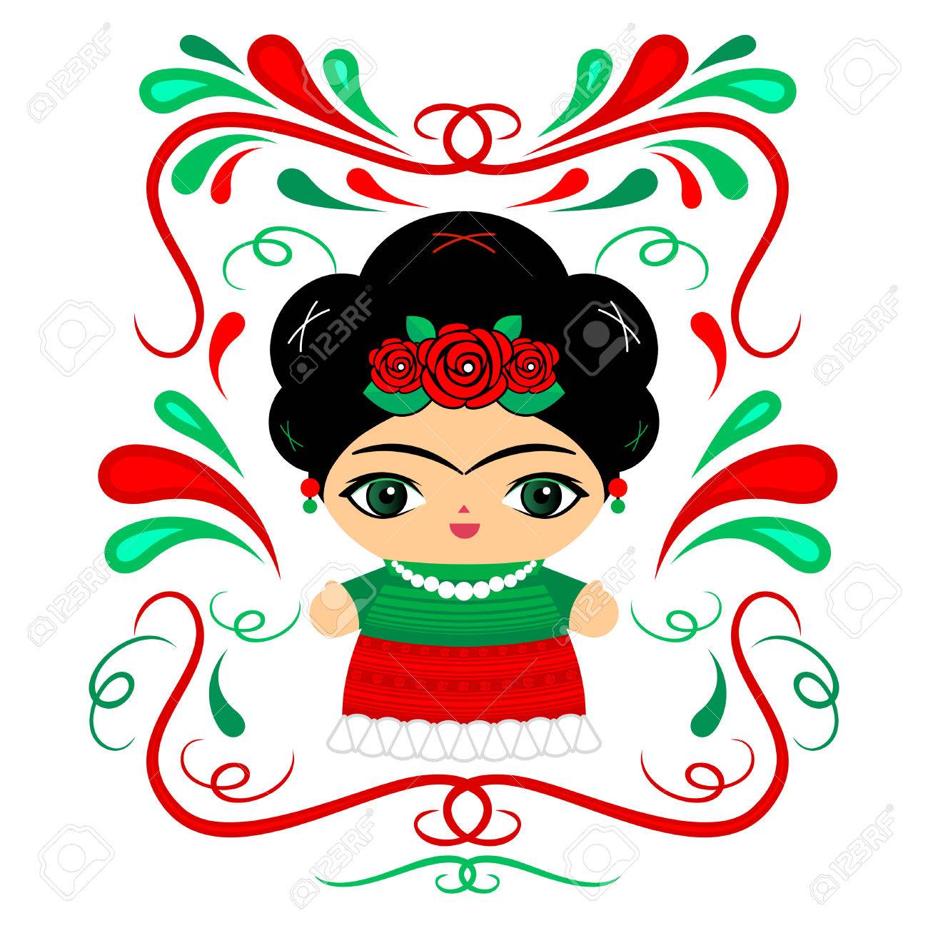 muñeca mexicana animada