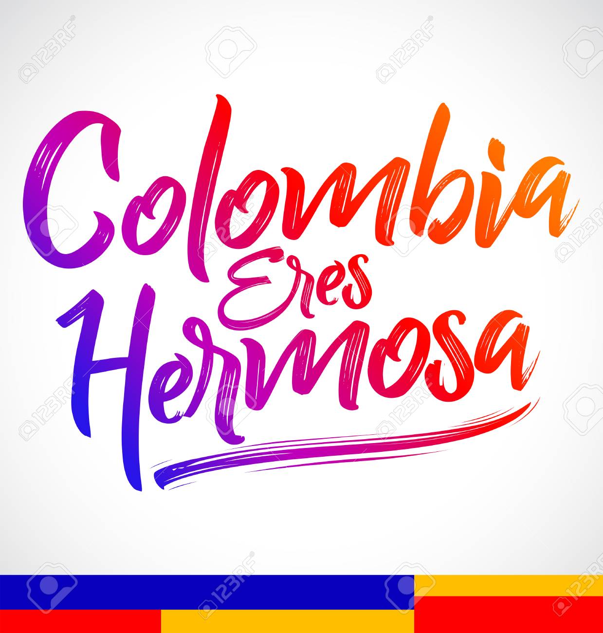 Colombia Eres Hermosa Colombia You Are Beautiful Spanish Text