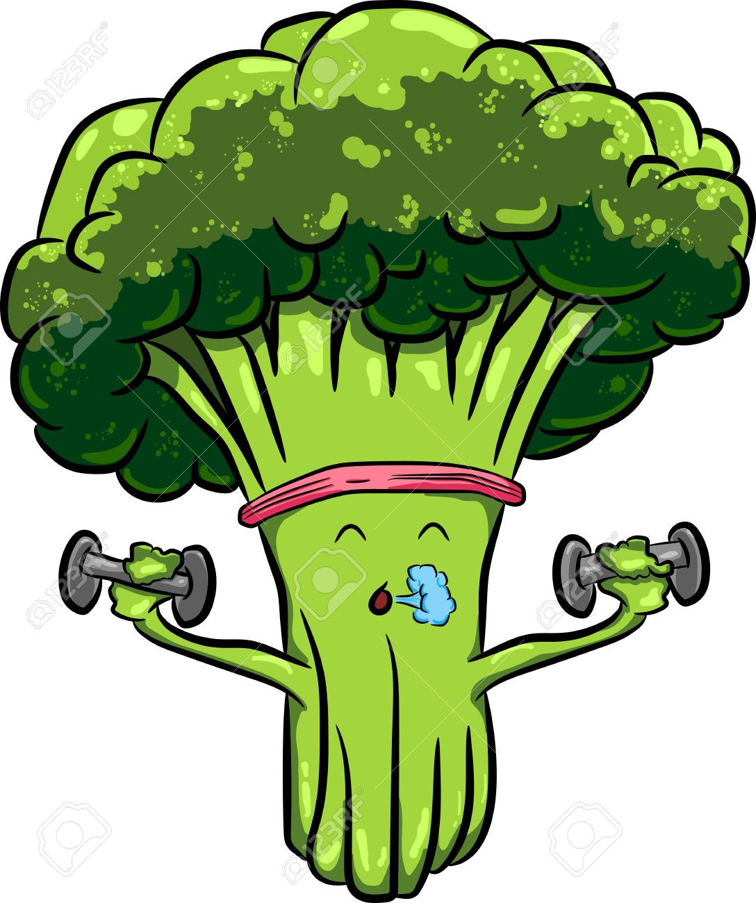 organic farm cartoon broccoli