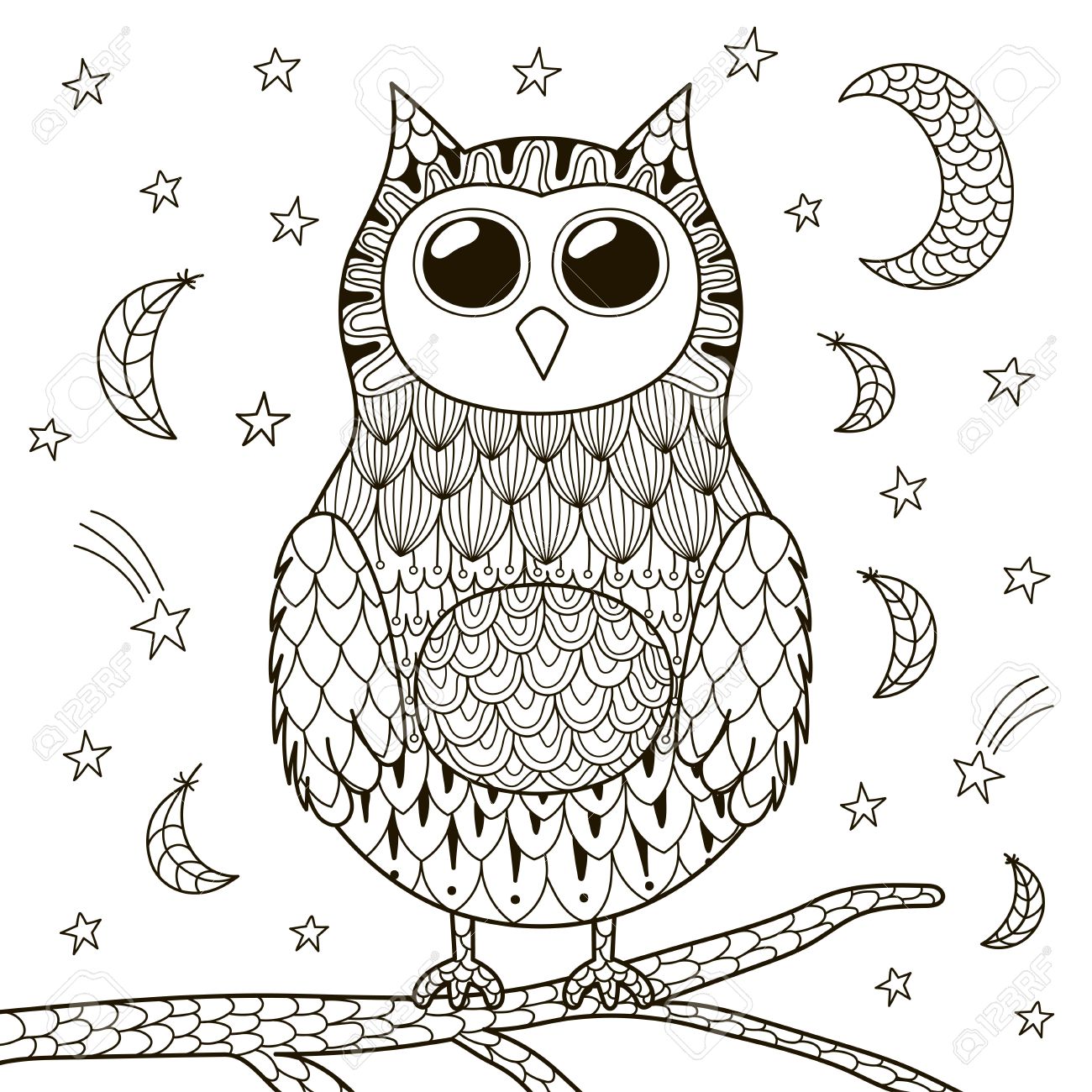 45 Black And White Coloring Book Owl HD 45 Black And White Coloring Book Owl HD