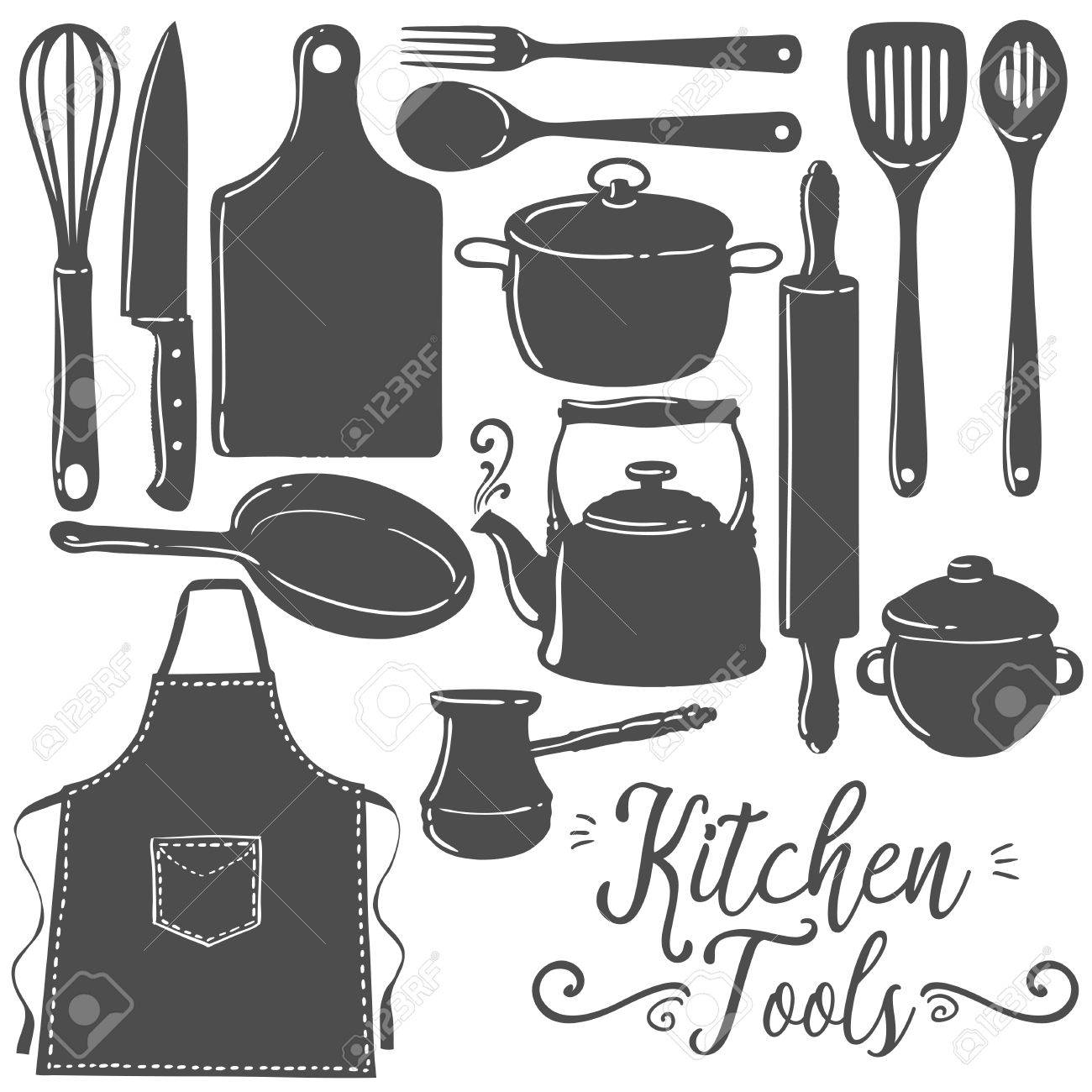 Kitchen Utensils Silhouette Vector Free kitchen tools, baking, pastry silhouette flat vector set. icon Kitchen Utensils Silhouette Vector Free kitchen tools, baking, pastry silhouette flat vector set. icon