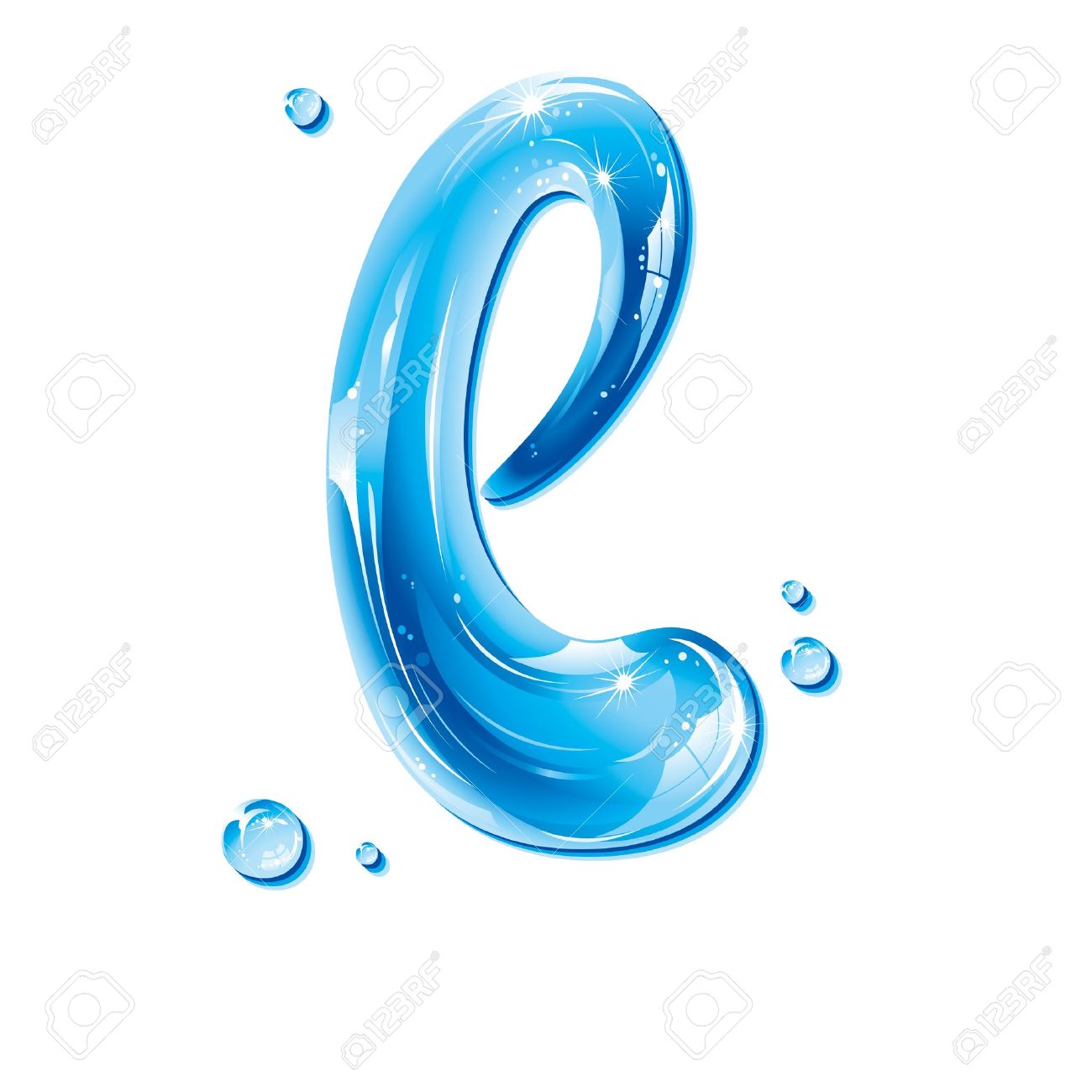 ABC Series Water Liquid Letter Small Letter L Royalty Free