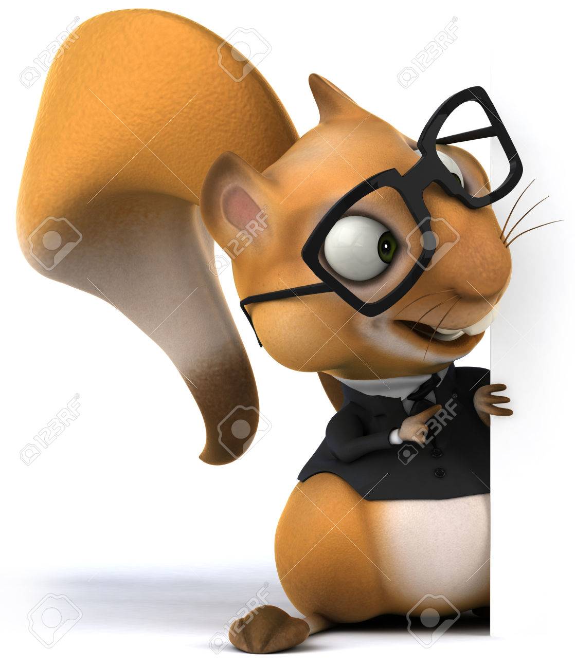 squirrel wearing glasses
