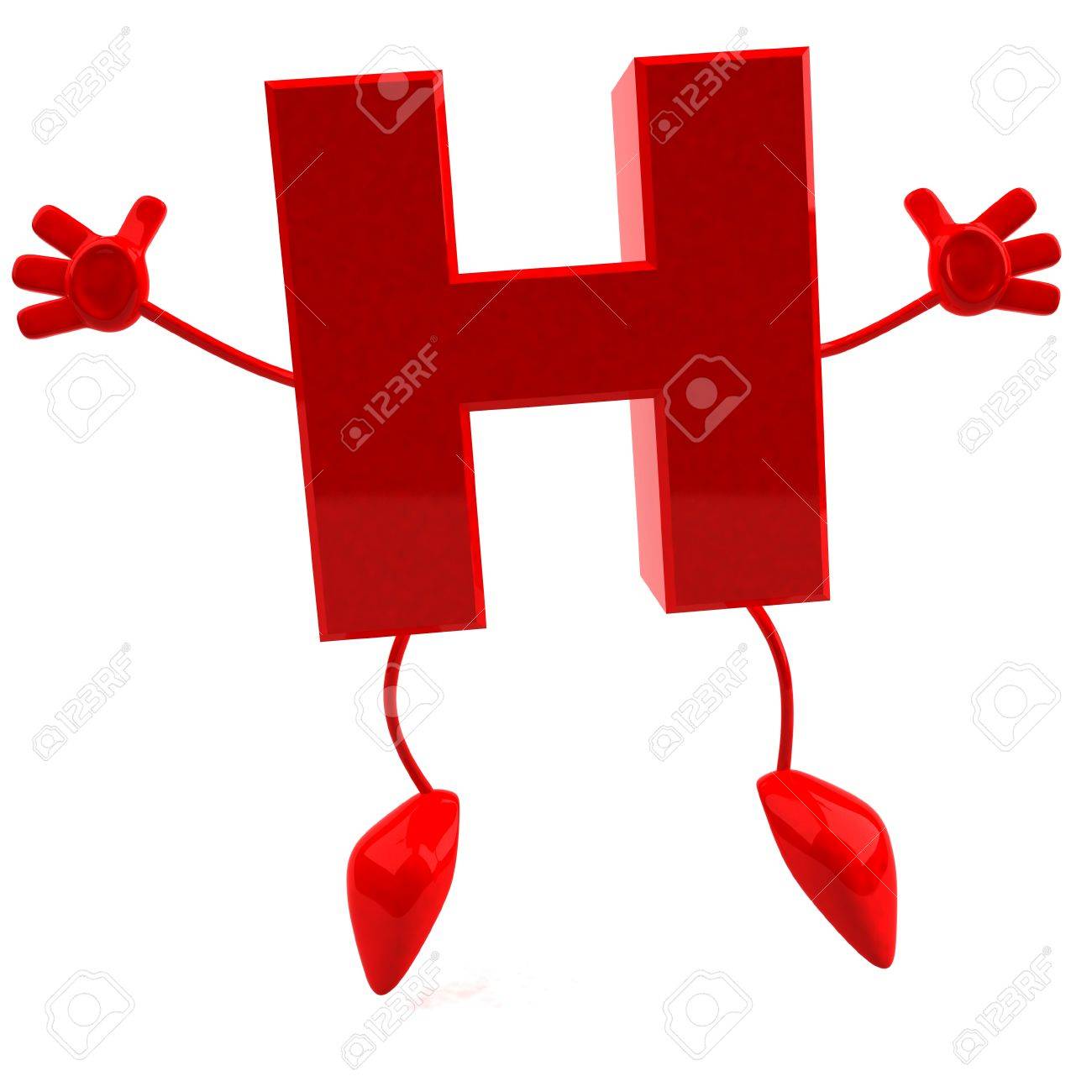 文字 H の漫画のキャラクター の写真素材 画像素材 Image