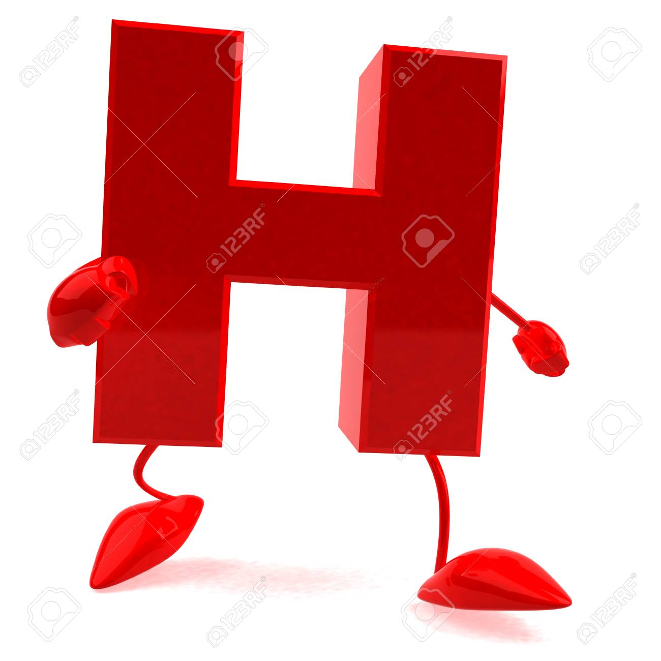 文字 H の漫画のキャラクター の写真素材 画像素材 Image