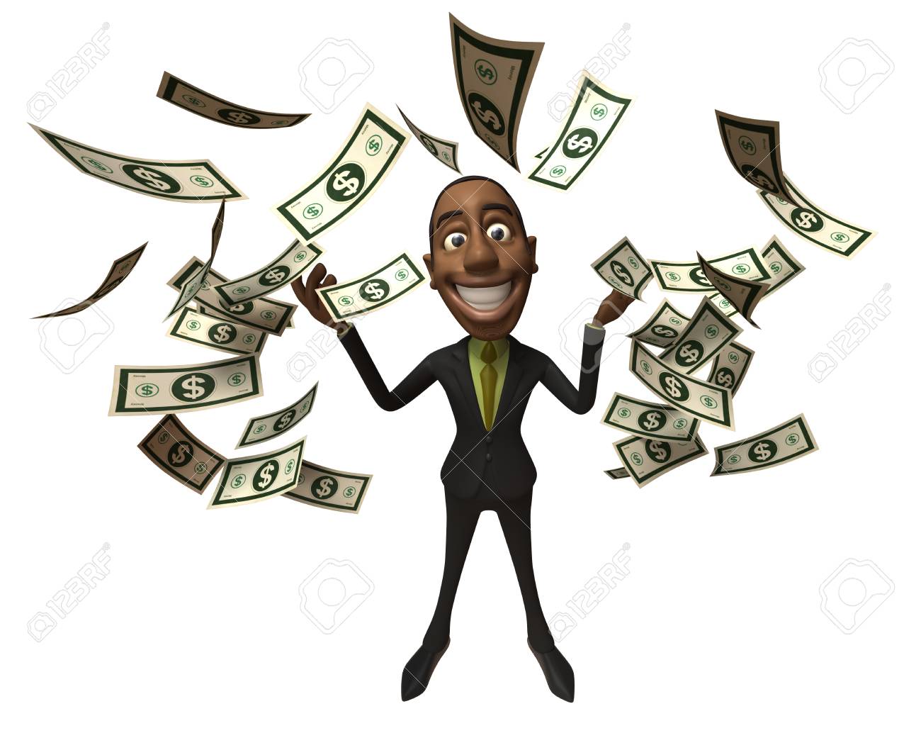 Cartoon Geschaftsmann Werfen Geld Lizenzfreie Fotos Bilder Und Stock Fotografie Image 82146686