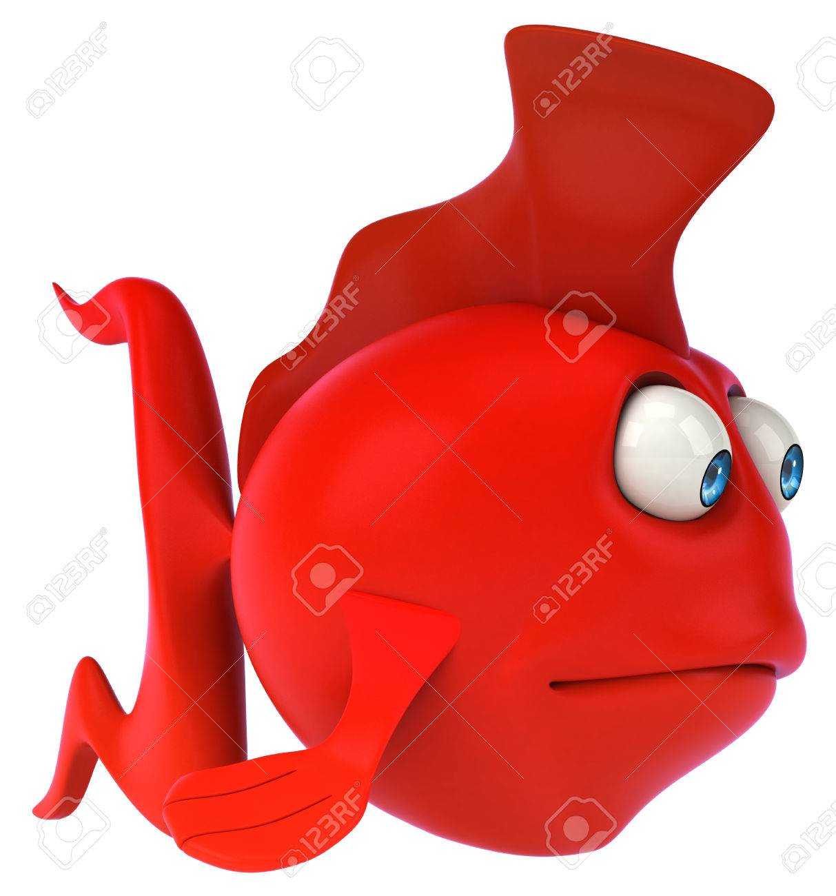 Cartoon Red Fish Stock Photo, Picture and Royalty Free Image. Image  82413641., image size:1213x1300