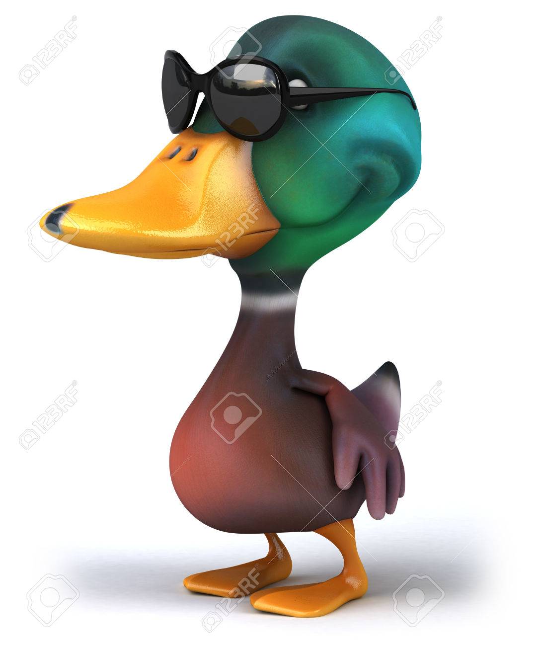 duck with glasses cartoon